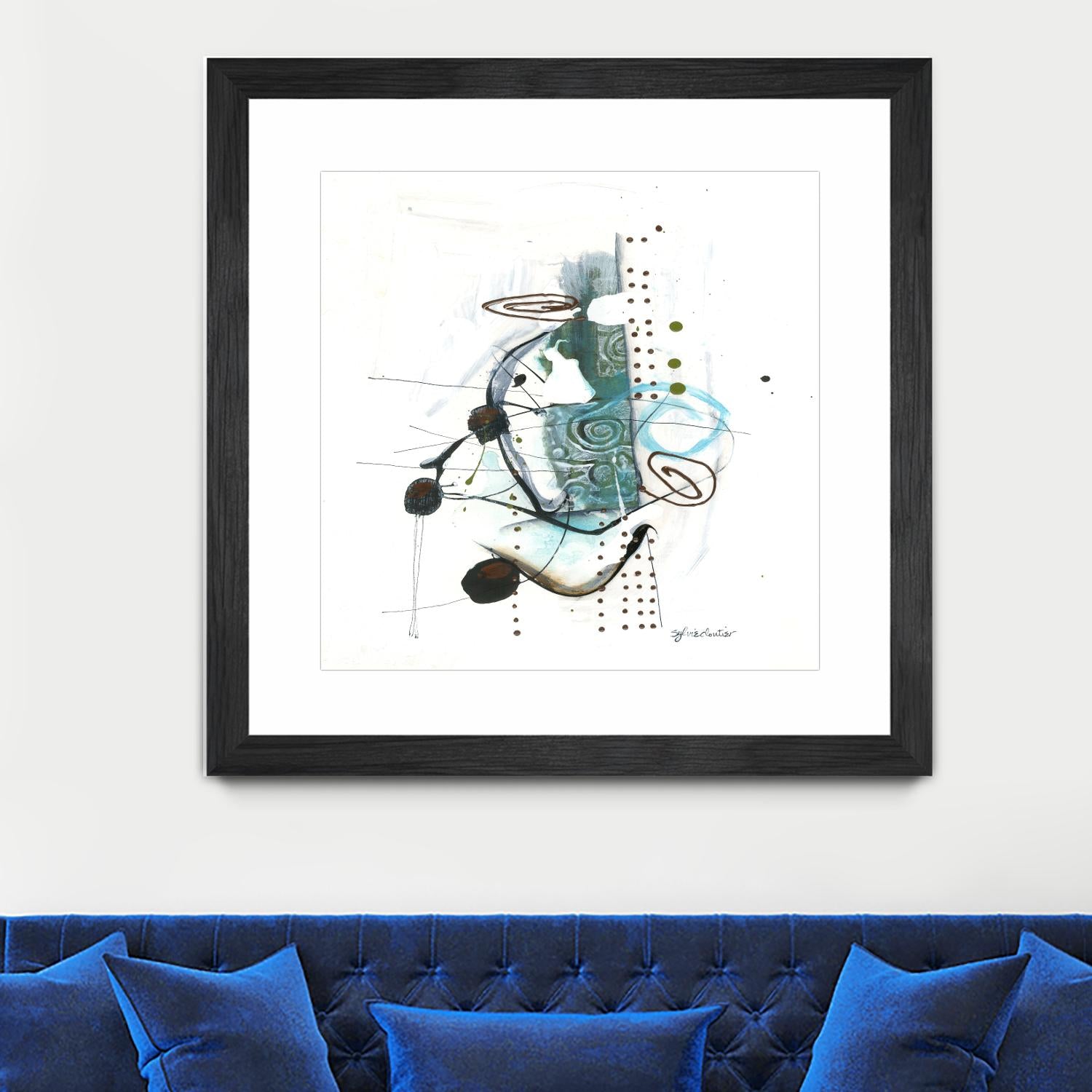 Remplir le paysage I by Sylvie Cloutier on GIANT ART - blue abstract