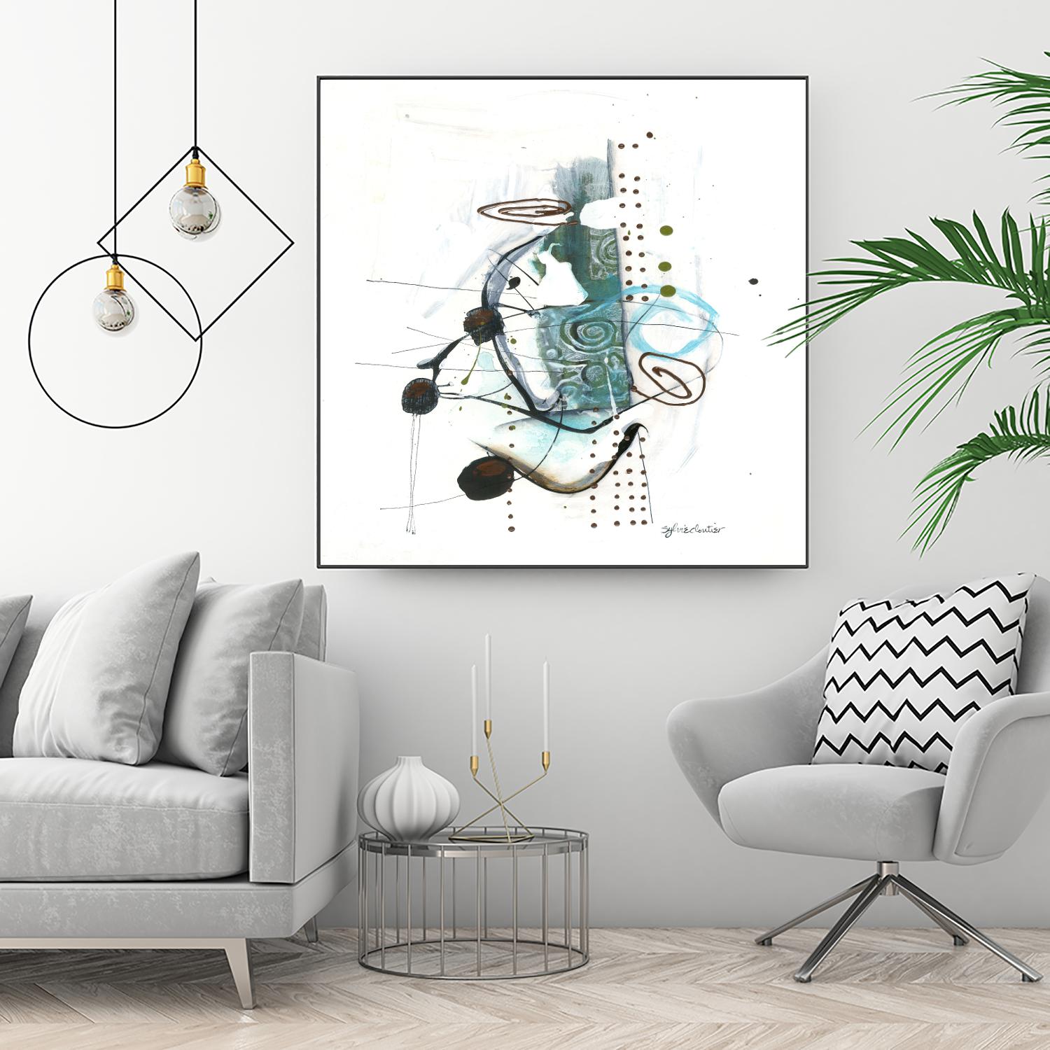 Remplir le paysage I by Sylvie Cloutier on GIANT ART - blue abstract