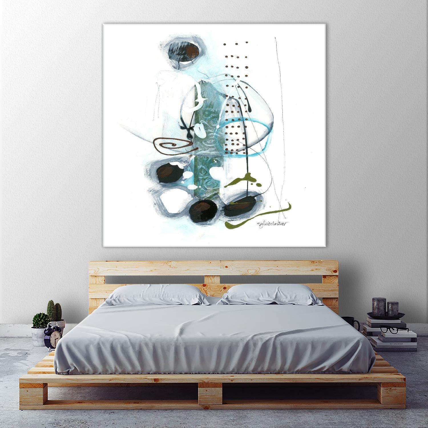 Remplir le paysage II by Sylvie Cloutier on GIANT ART - blue abstract