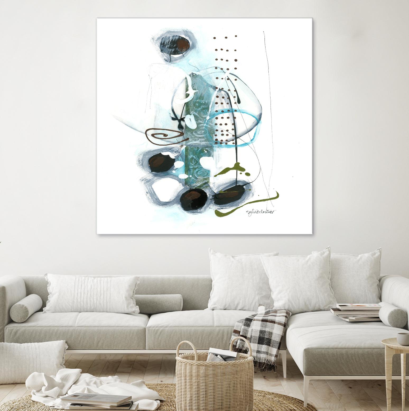 Remplir le paysage II by Sylvie Cloutier on GIANT ART - blue abstract