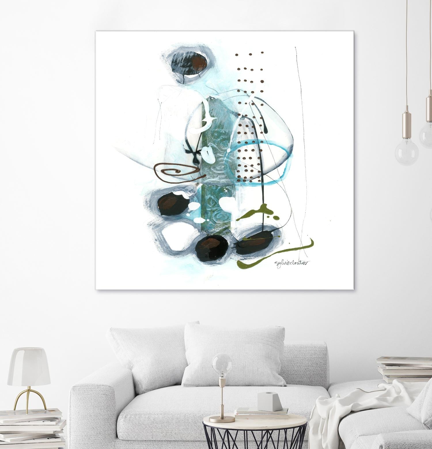 Remplir le paysage II by Sylvie Cloutier on GIANT ART - blue abstract