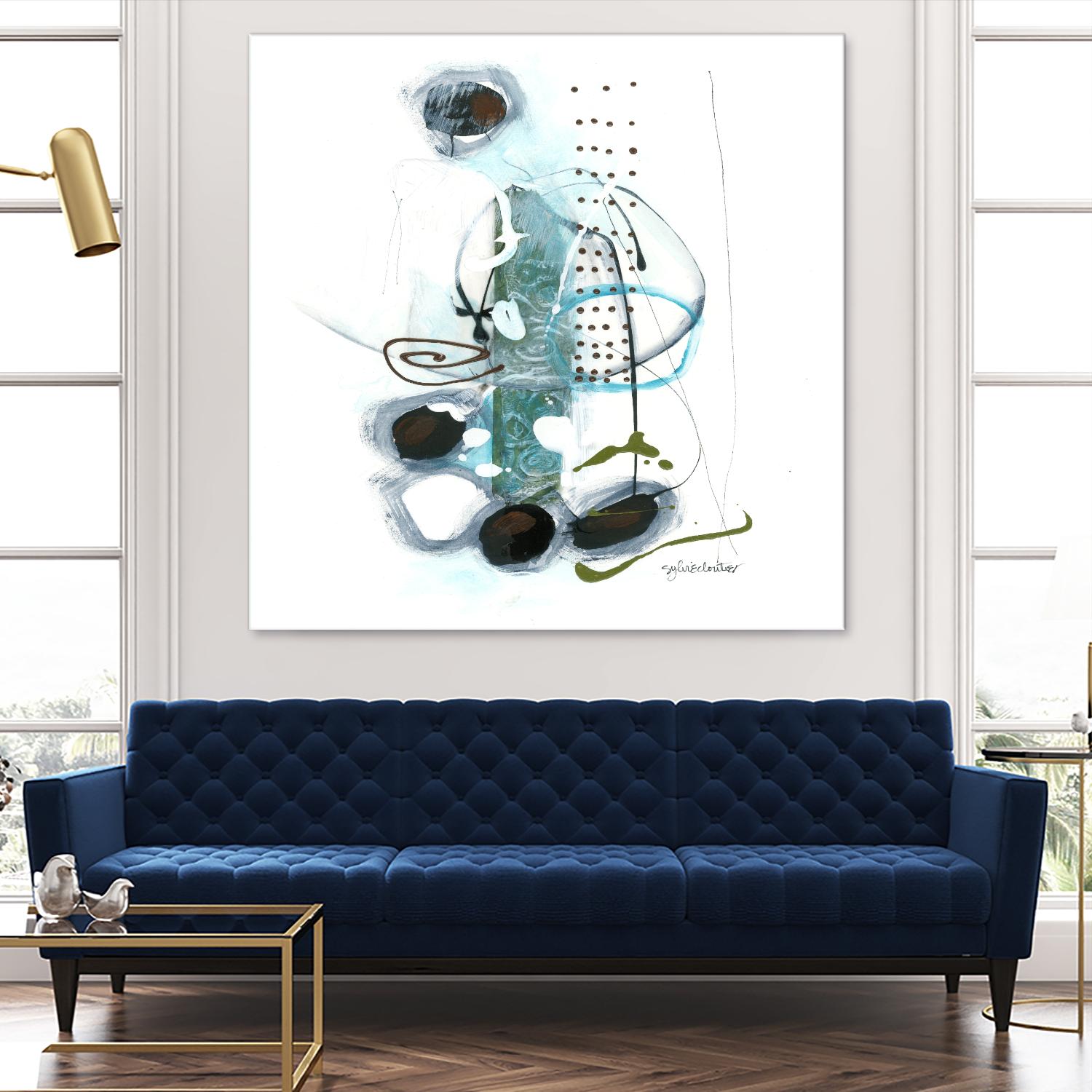 Remplir le paysage II by Sylvie Cloutier on GIANT ART - blue abstract