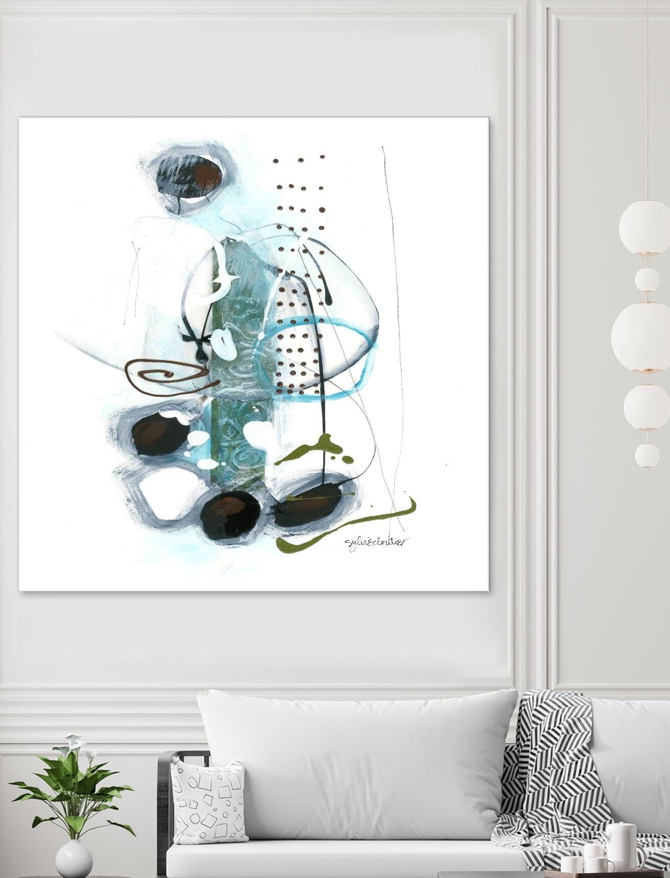 Remplir le paysage II by Sylvie Cloutier on GIANT ART - blue abstract