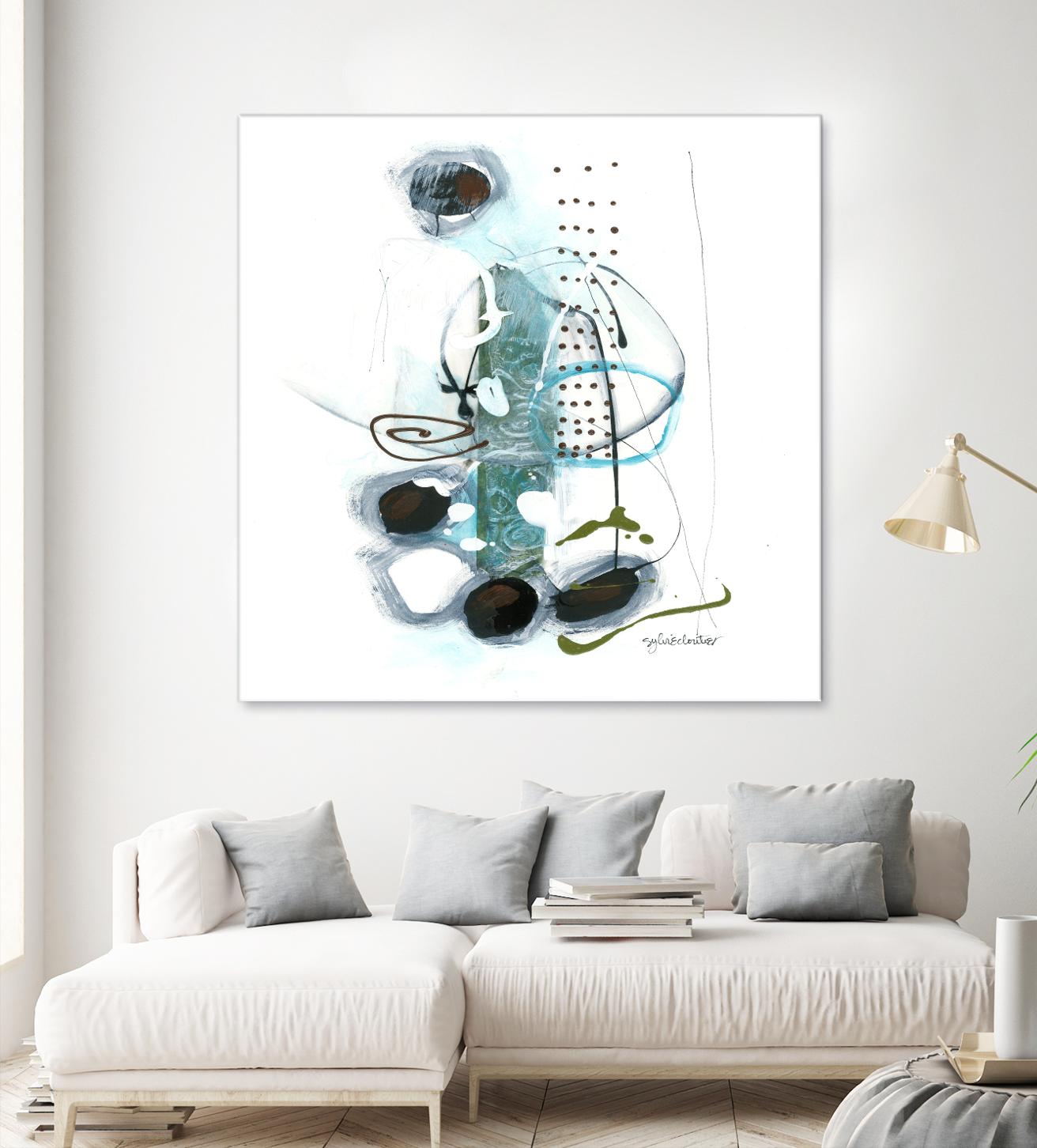 Remplir le paysage II by Sylvie Cloutier on GIANT ART - blue abstract