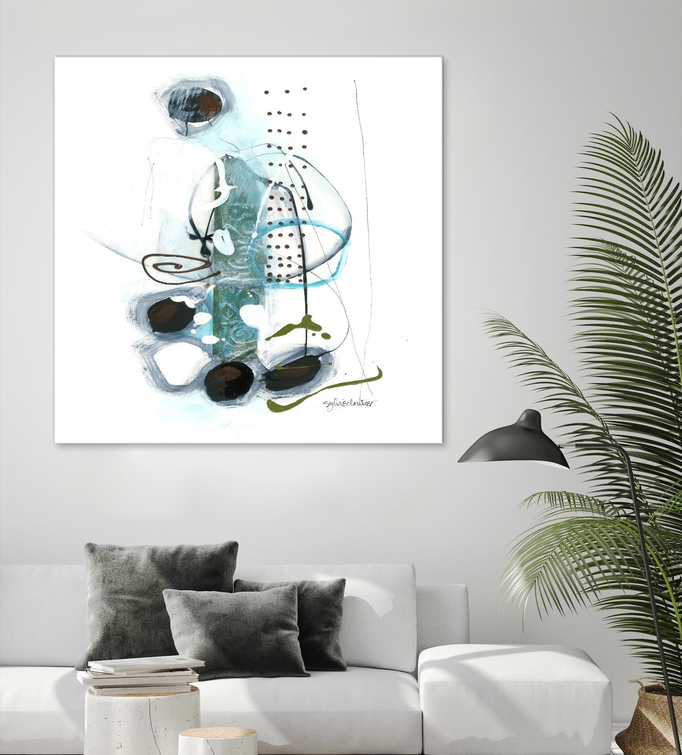 Remplir le paysage II by Sylvie Cloutier on GIANT ART - blue abstract