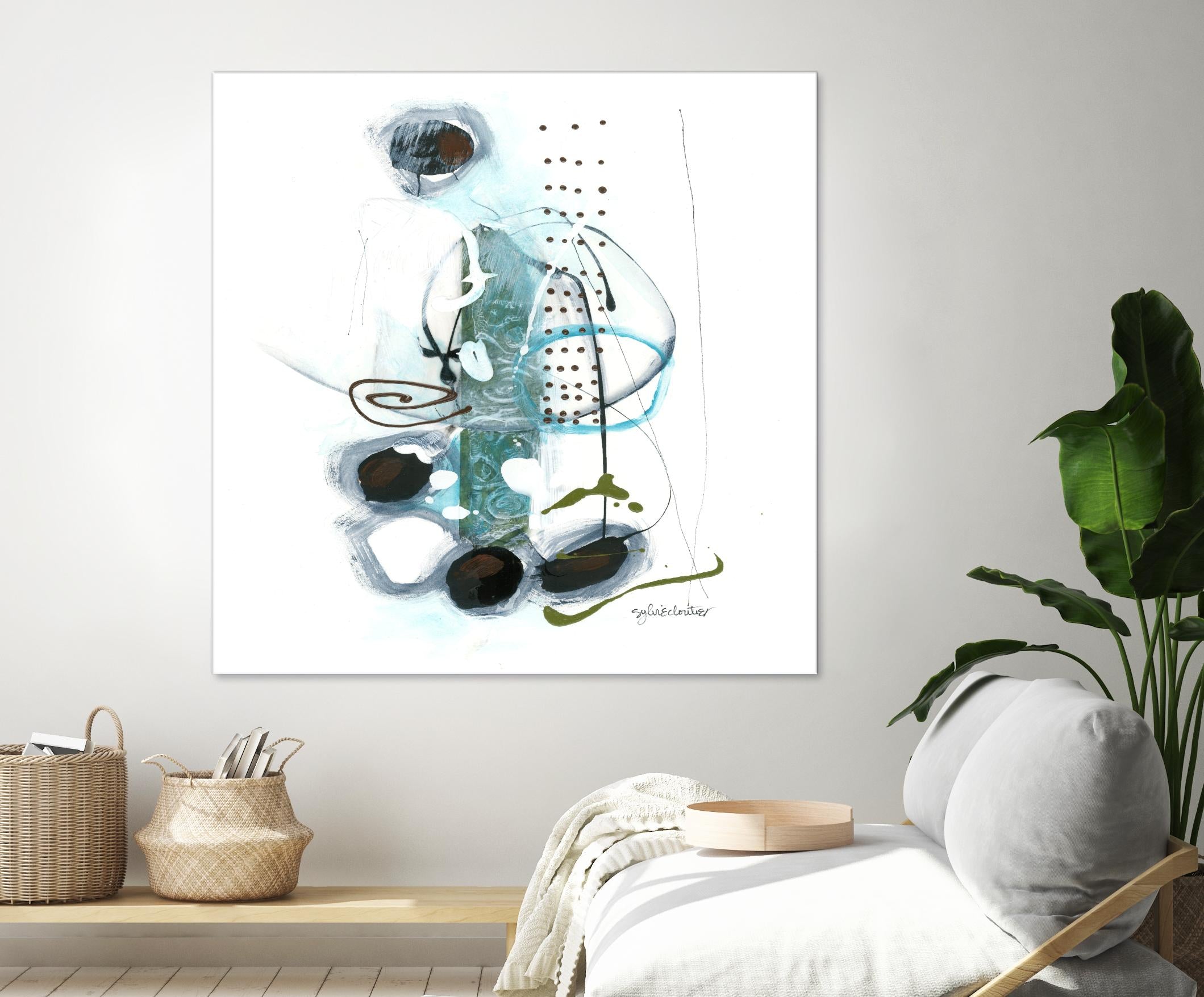 Remplir le paysage II by Sylvie Cloutier on GIANT ART - blue abstract