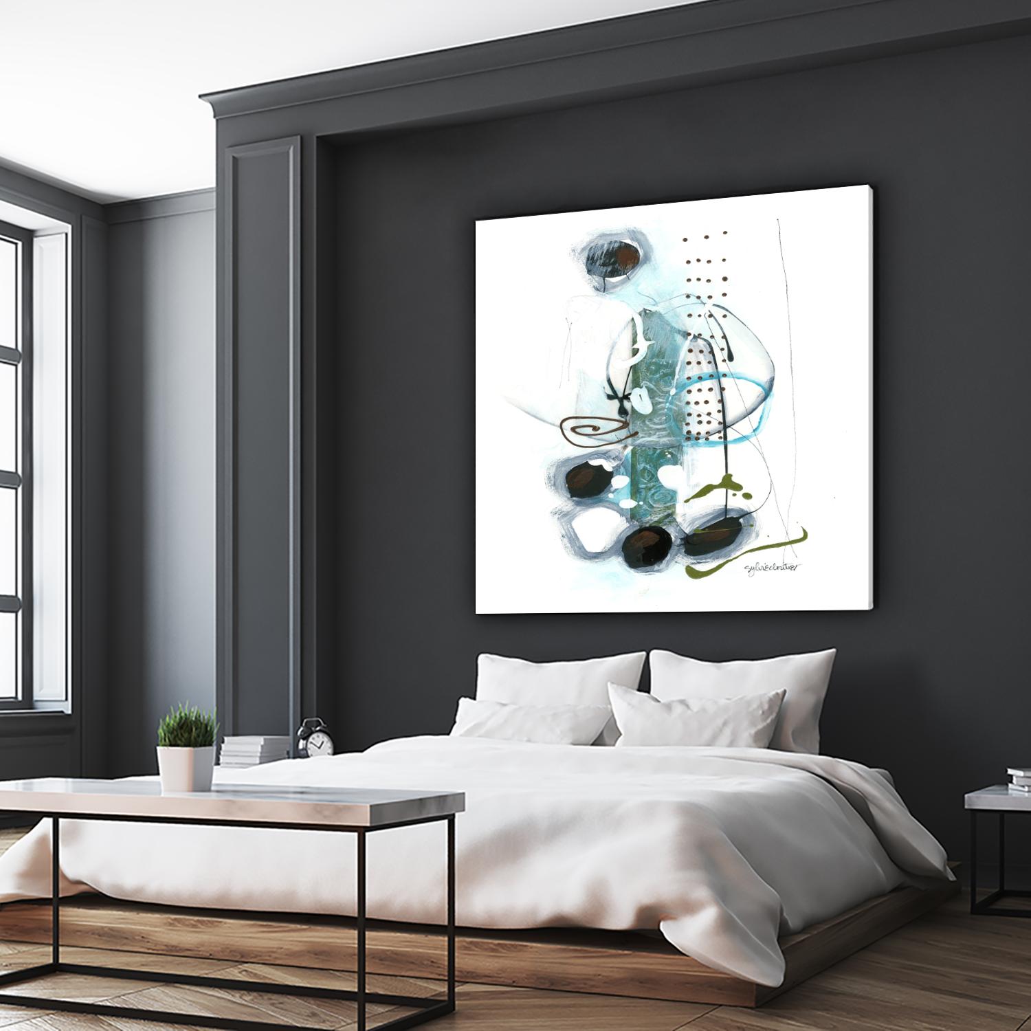 Remplir le paysage II by Sylvie Cloutier on GIANT ART - blue abstract