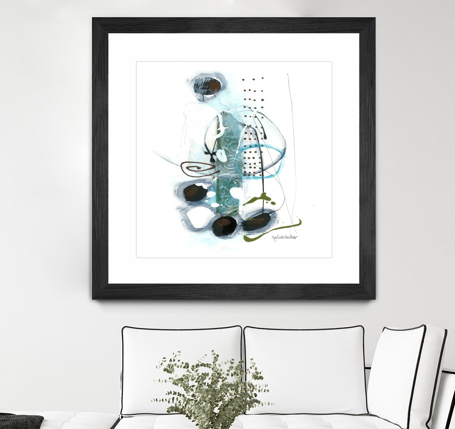 Remplir le paysage II by Sylvie Cloutier on GIANT ART - blue abstract