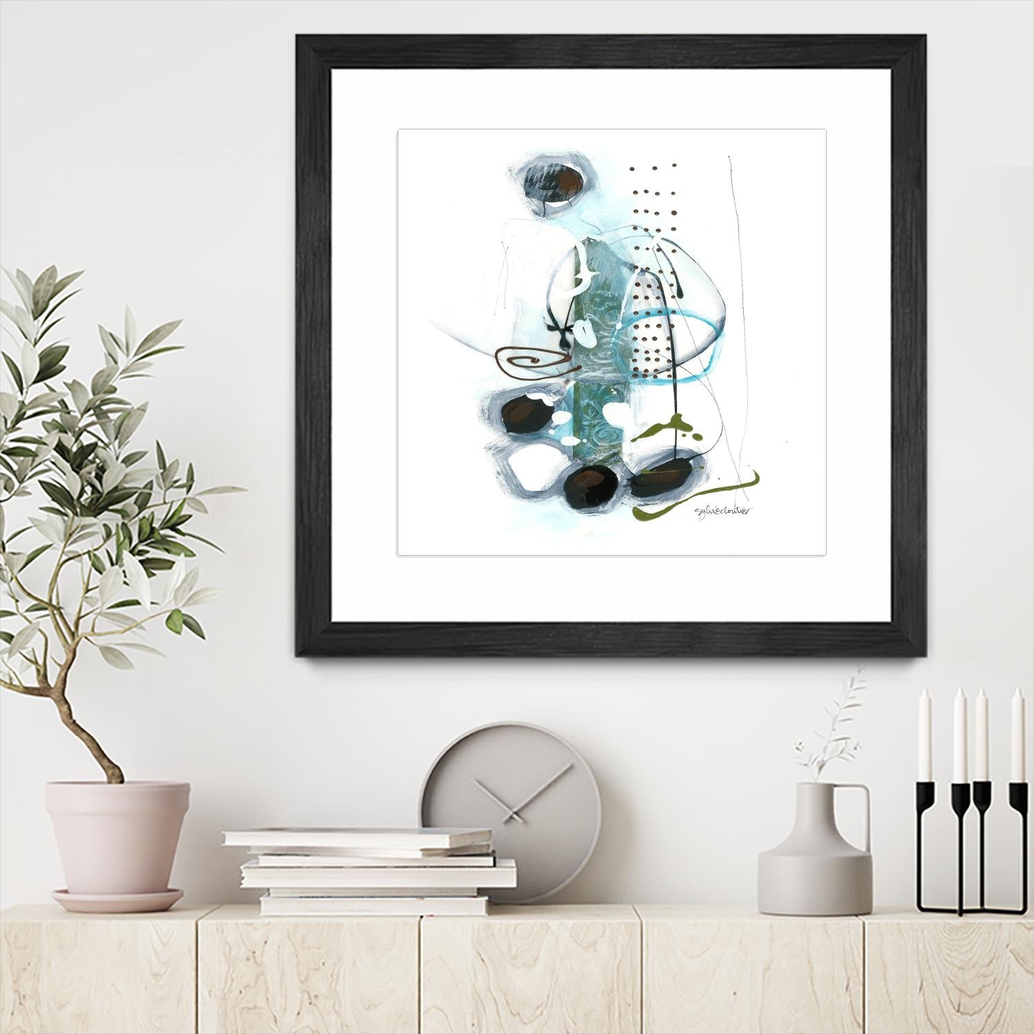 Remplir le paysage II by Sylvie Cloutier on GIANT ART - blue abstract