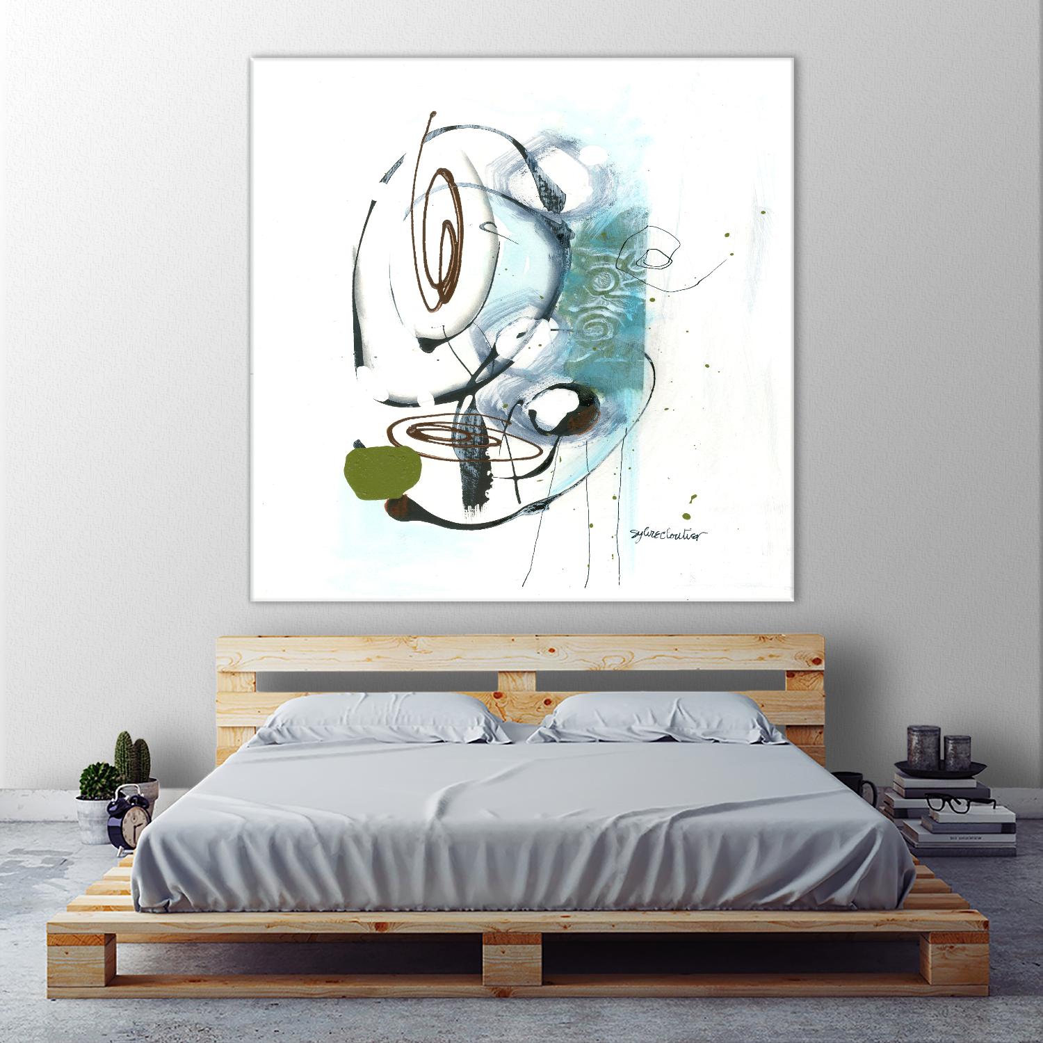 Remplir le paysage III by Sylvie Cloutier on GIANT ART - blue abstract