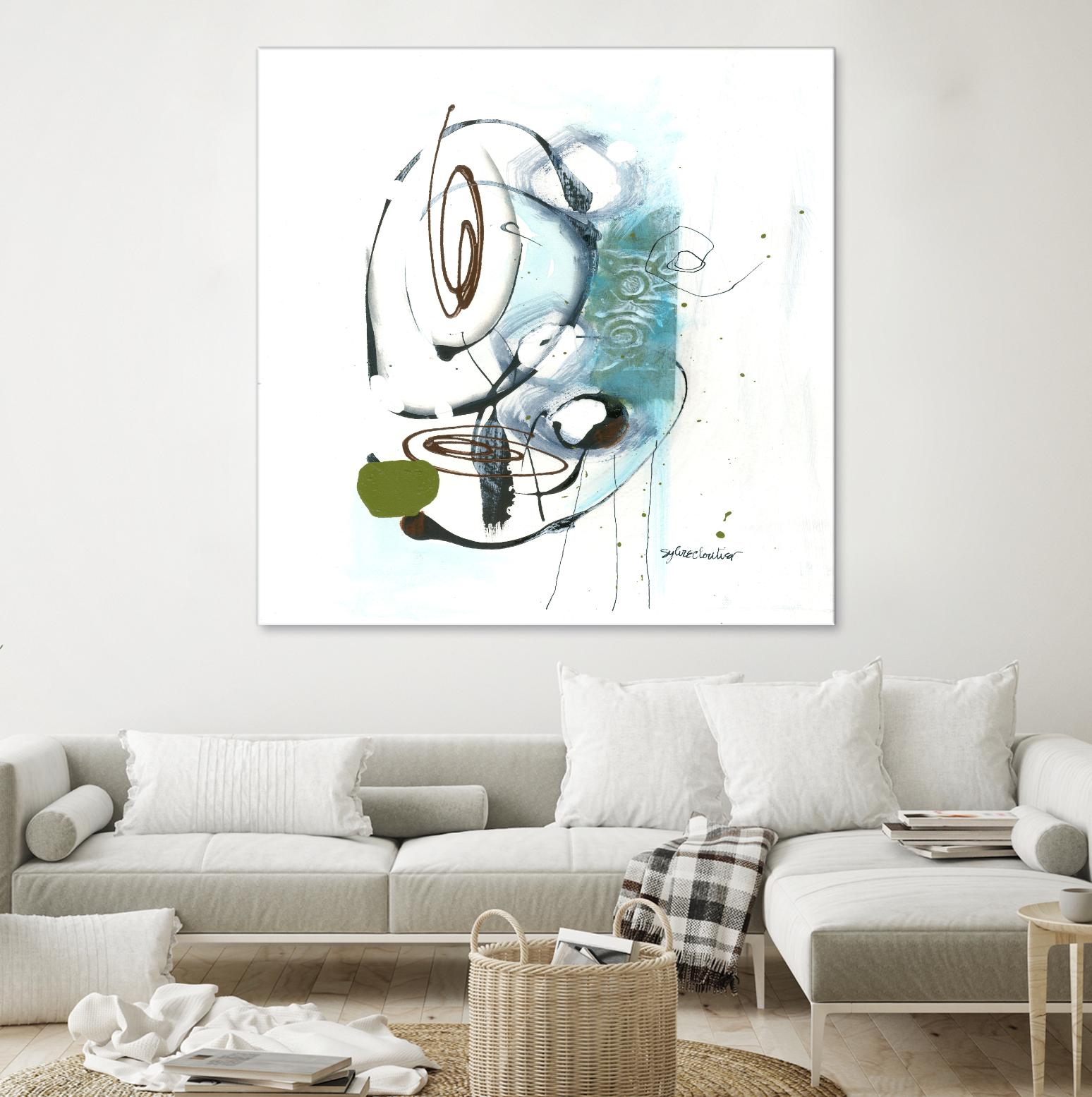 Remplir le paysage III by Sylvie Cloutier on GIANT ART - blue abstract