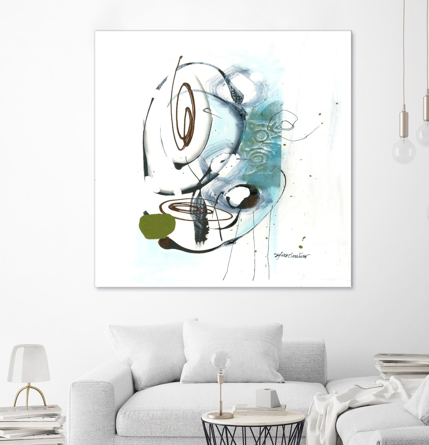 Remplir le paysage III by Sylvie Cloutier on GIANT ART - blue abstract