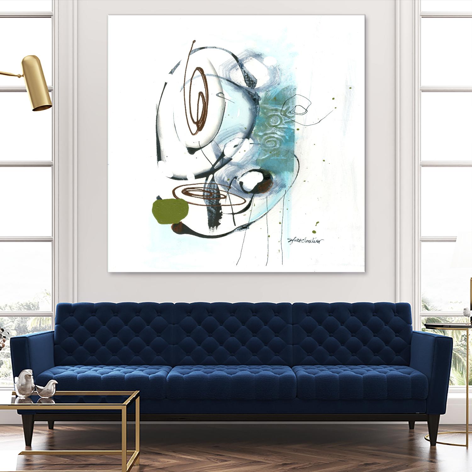 Remplir le paysage III by Sylvie Cloutier on GIANT ART - blue abstract