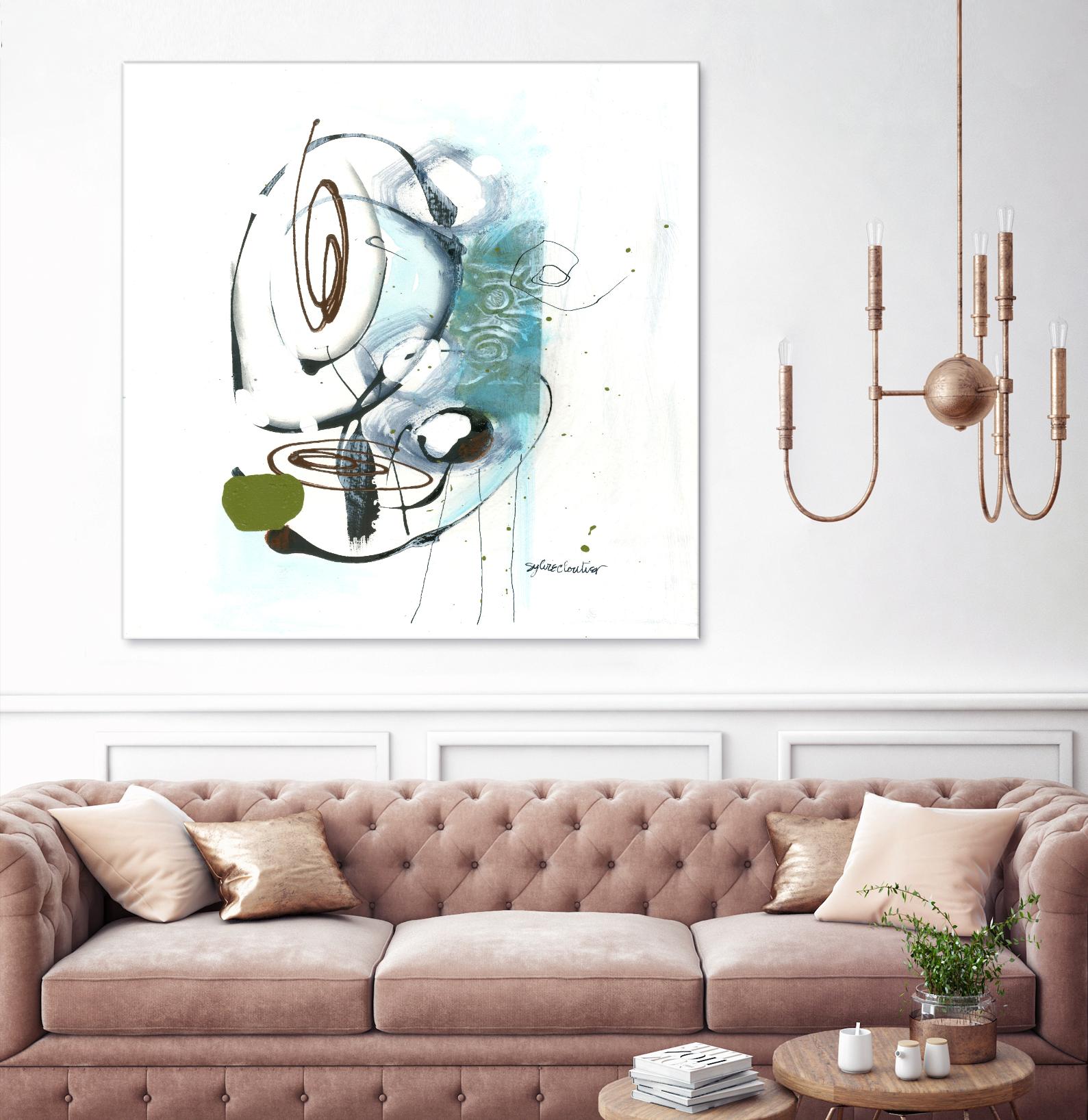 Remplir le paysage III by Sylvie Cloutier on GIANT ART - blue abstract