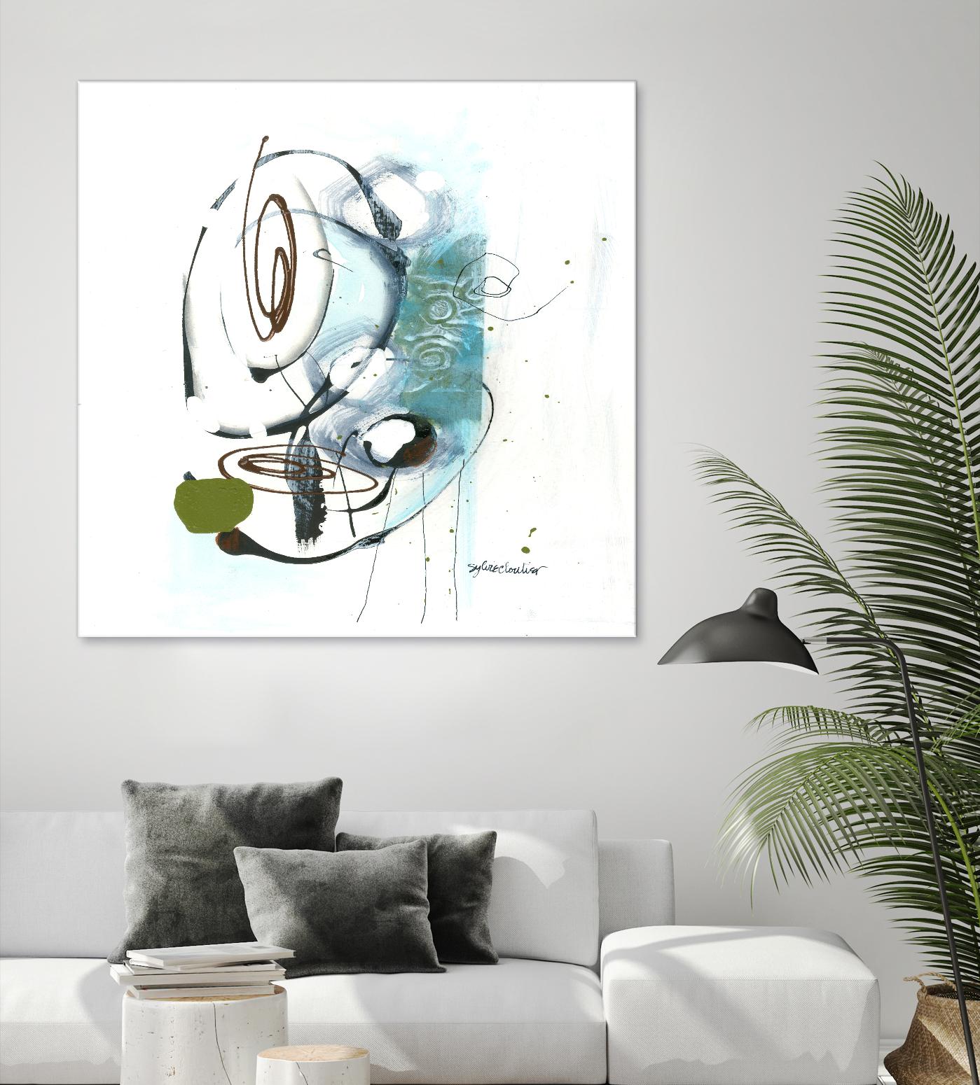 Remplir le paysage III by Sylvie Cloutier on GIANT ART - blue abstract