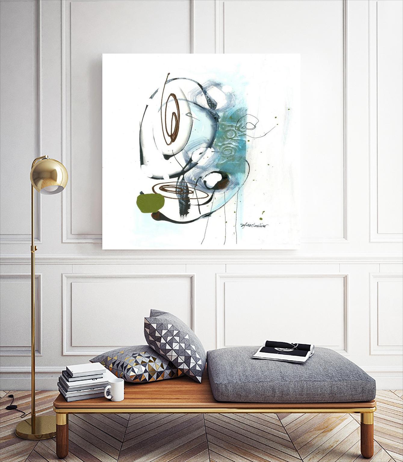 Remplir le paysage III by Sylvie Cloutier on GIANT ART - blue abstract