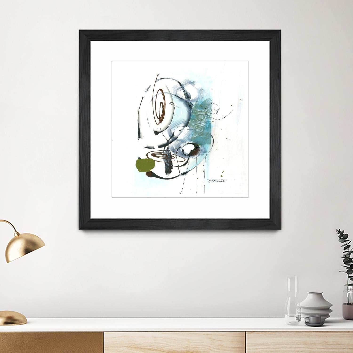 Remplir le paysage III by Sylvie Cloutier on GIANT ART - blue abstract