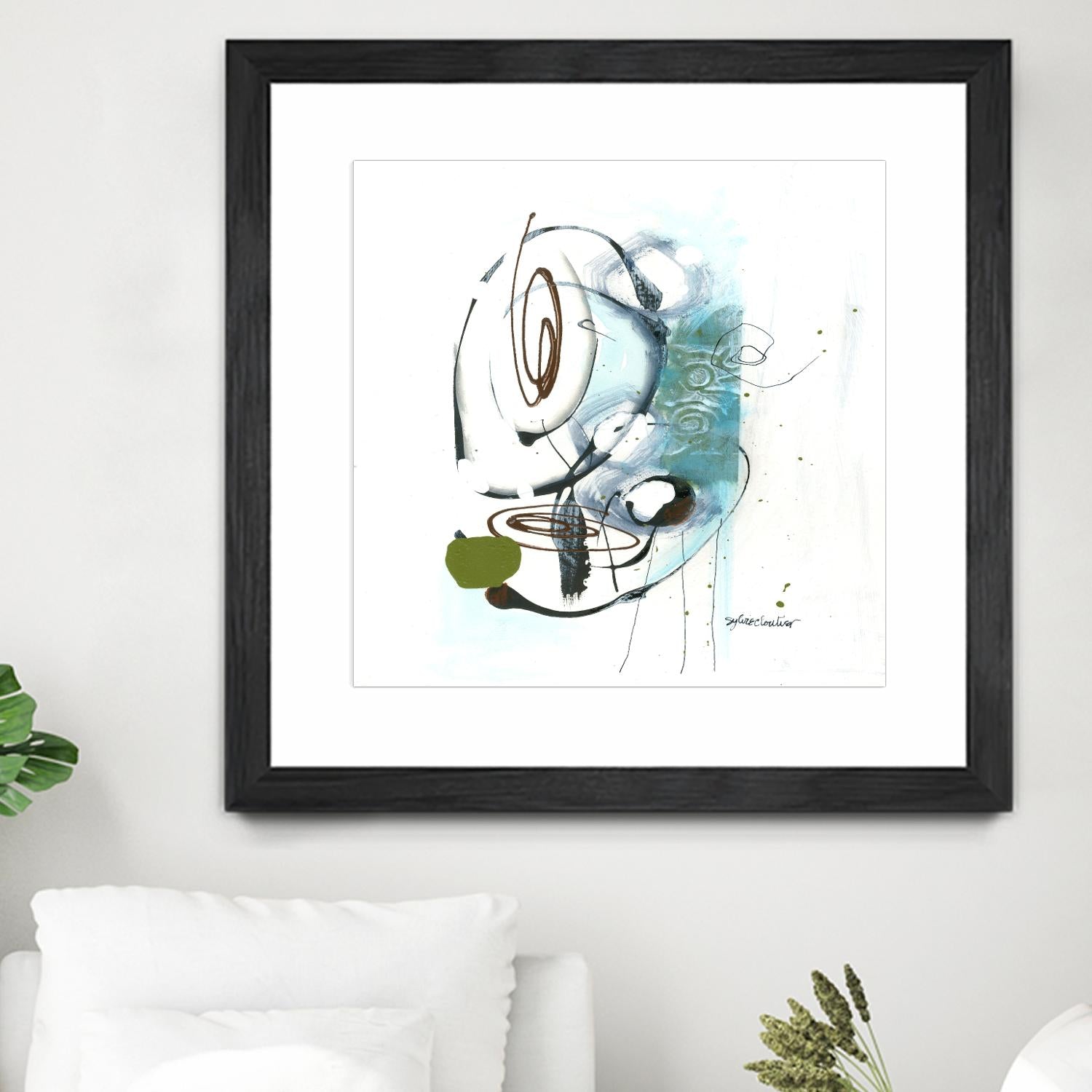 Remplir le paysage III by Sylvie Cloutier on GIANT ART - blue abstract