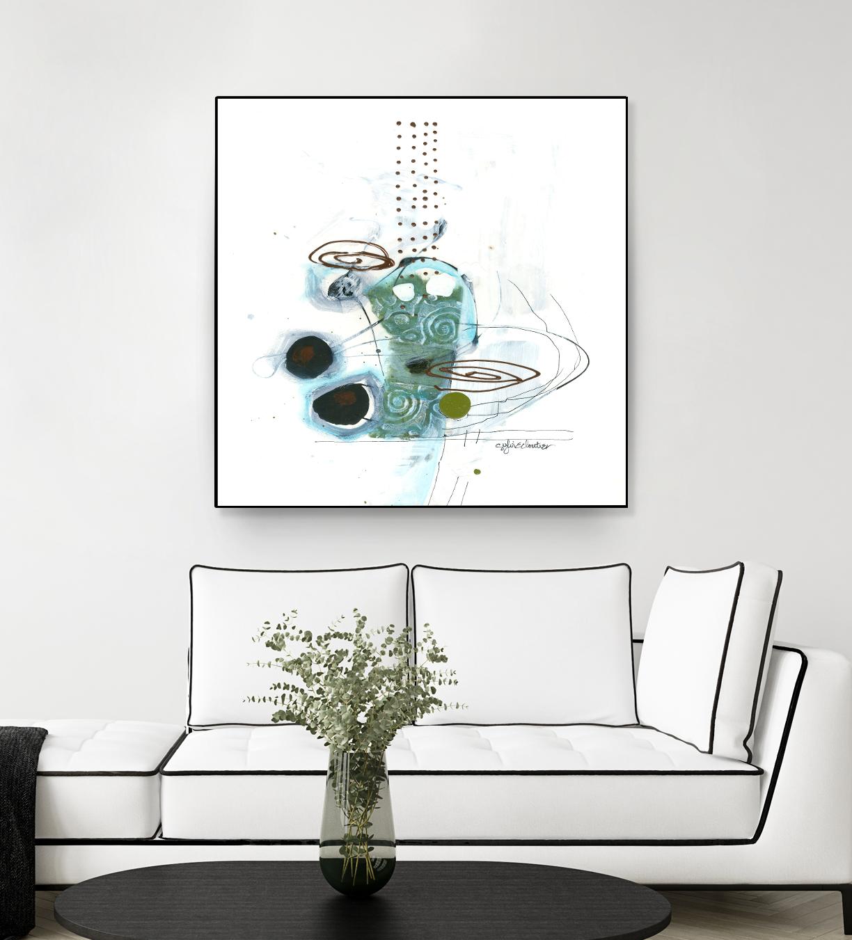 Remplir le paysage IV by Sylvie Cloutier on GIANT ART - blue abstract