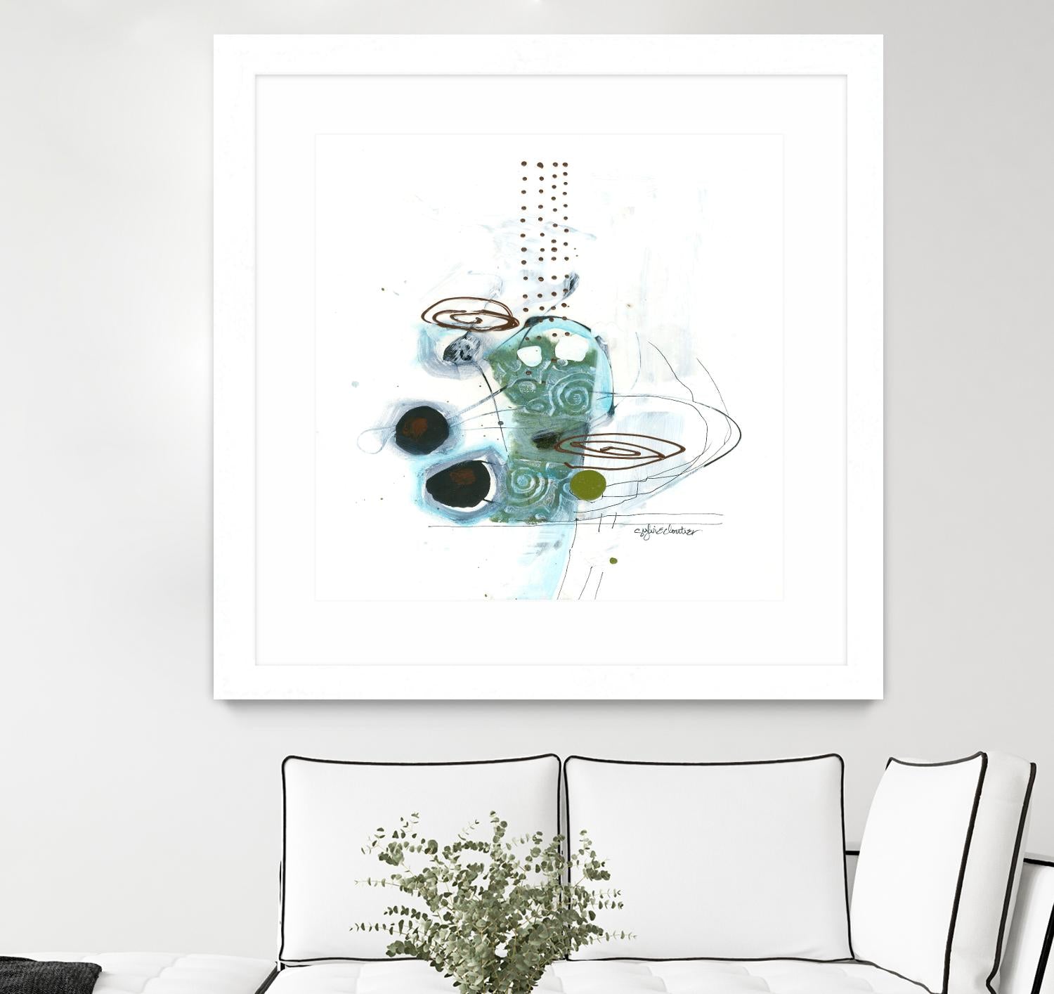 Remplir le paysage IV by Sylvie Cloutier on GIANT ART - blue abstract