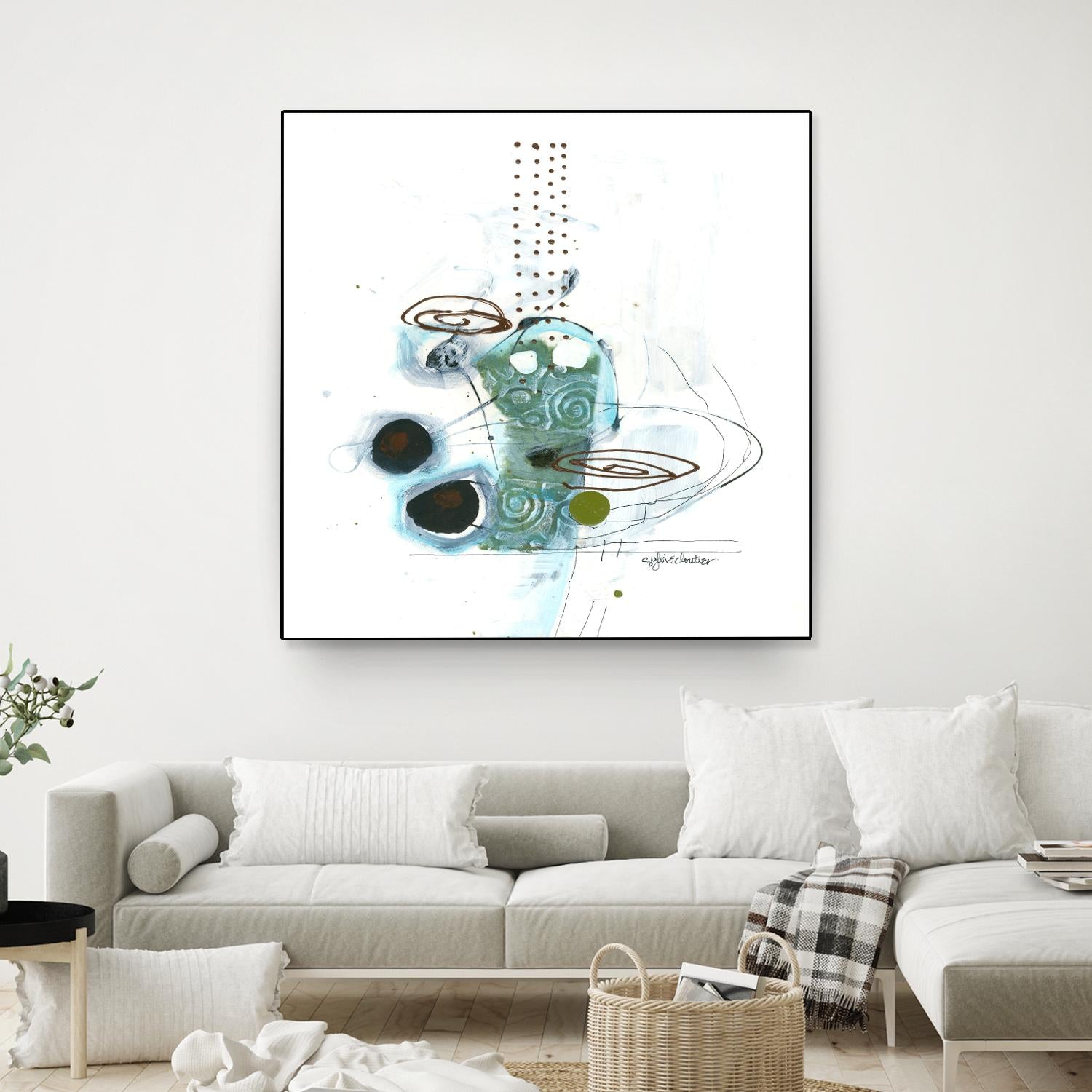 Remplir le paysage IV by Sylvie Cloutier on GIANT ART - blue abstract