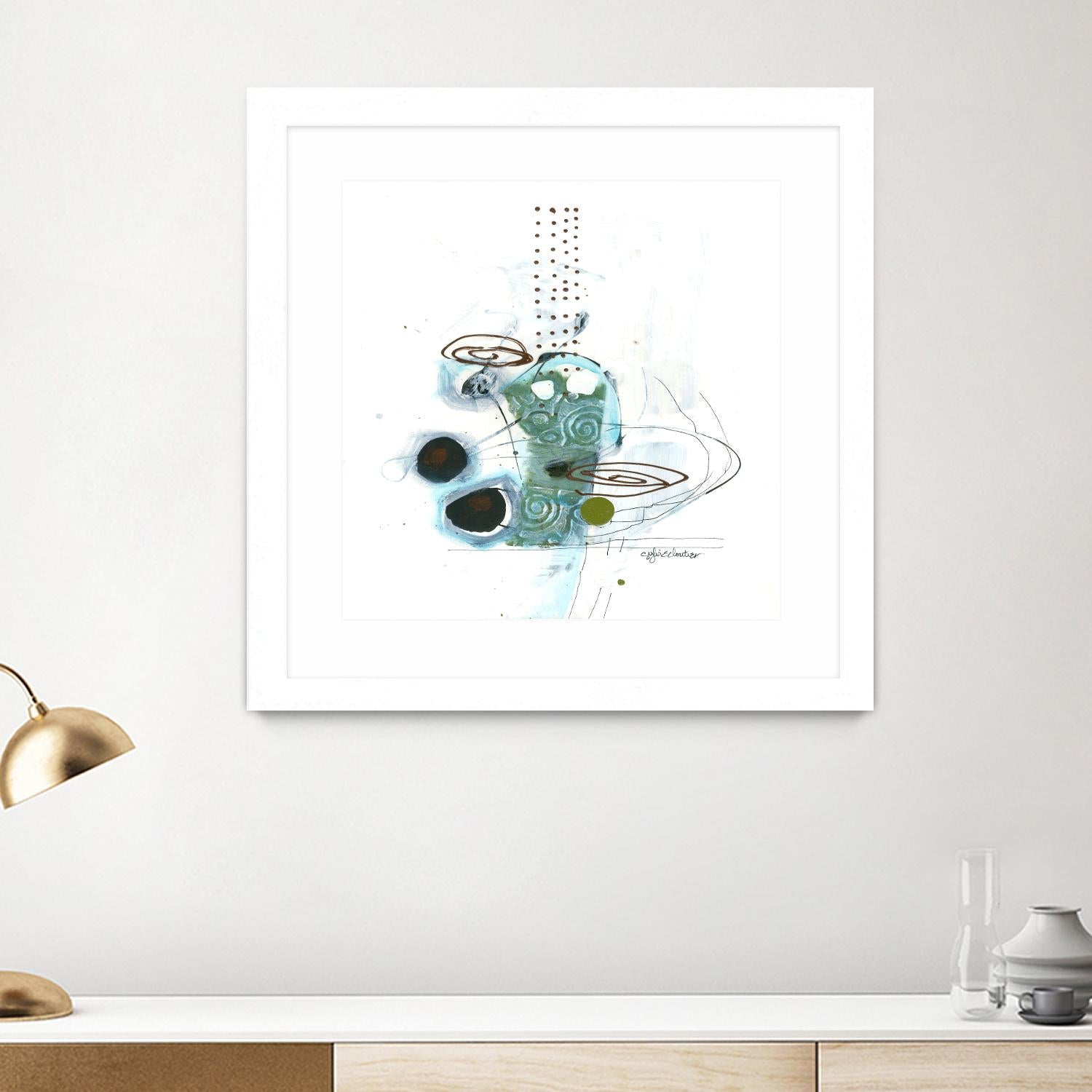 Remplir le paysage IV by Sylvie Cloutier on GIANT ART - blue abstract