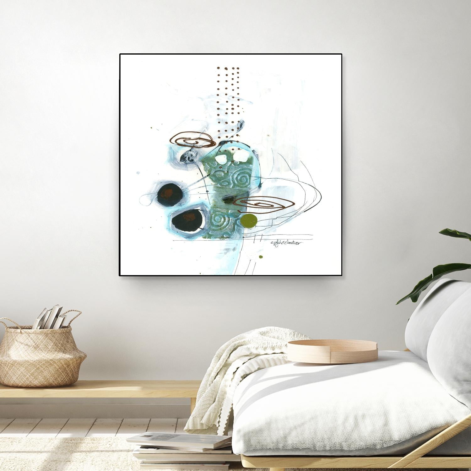 Remplir le paysage IV by Sylvie Cloutier on GIANT ART - blue abstract