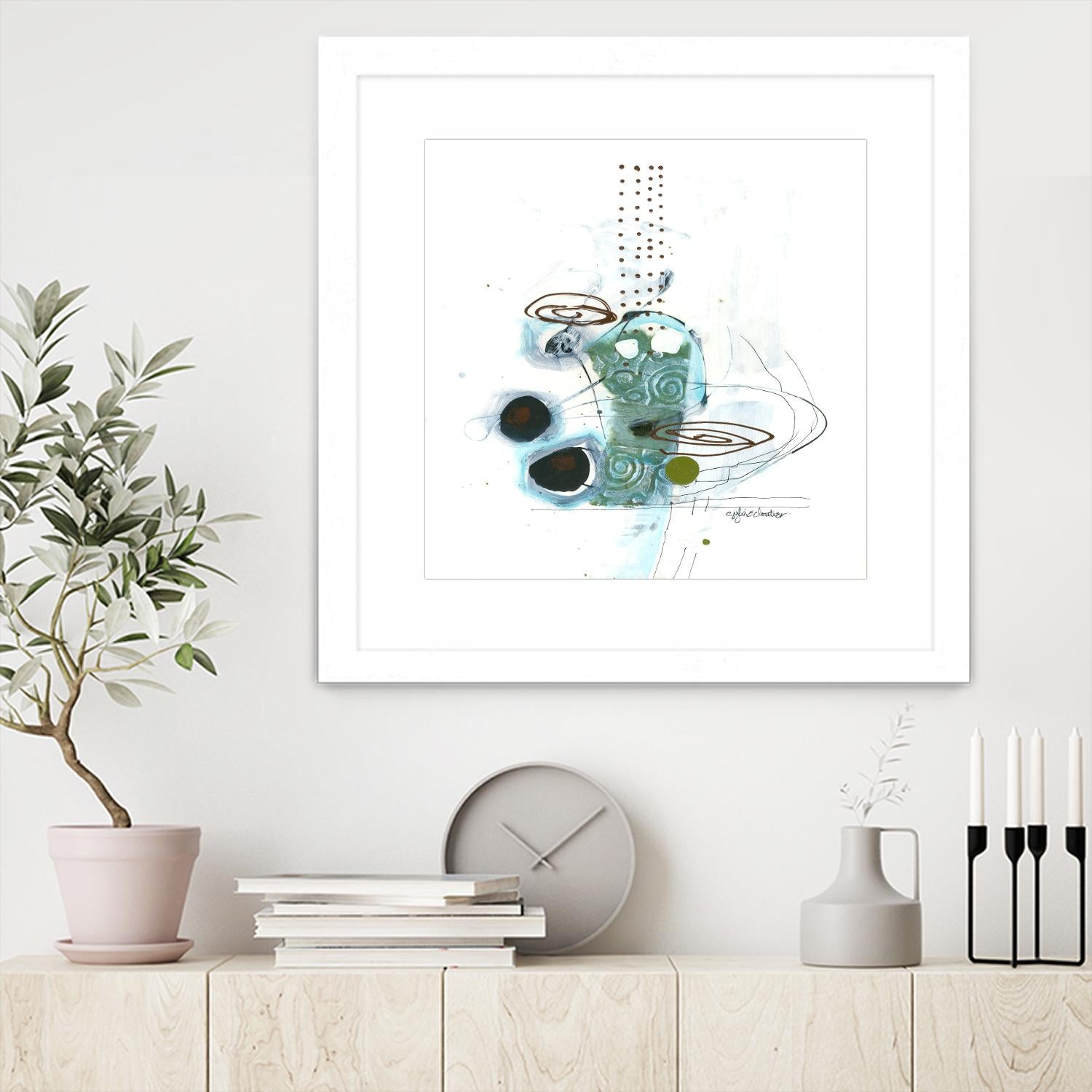 Remplir le paysage IV by Sylvie Cloutier on GIANT ART - blue abstract