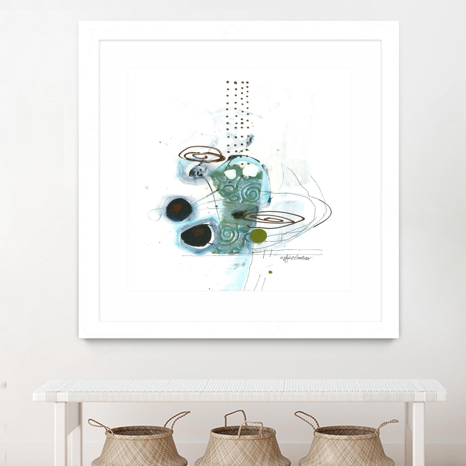 Remplir le paysage IV by Sylvie Cloutier on GIANT ART - blue abstract