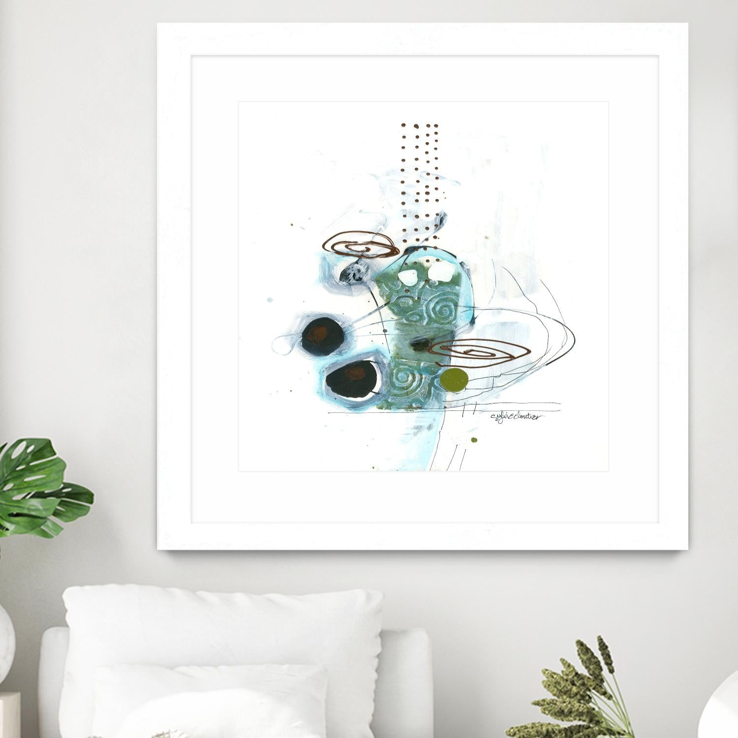 Remplir le paysage IV by Sylvie Cloutier on GIANT ART - blue abstract