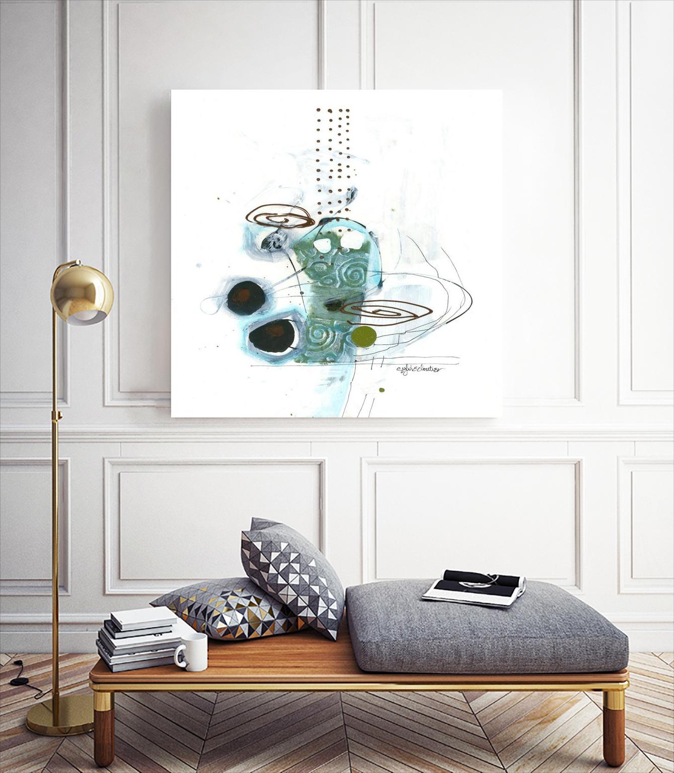 Remplir le paysage IV by Sylvie Cloutier on GIANT ART - blue abstract