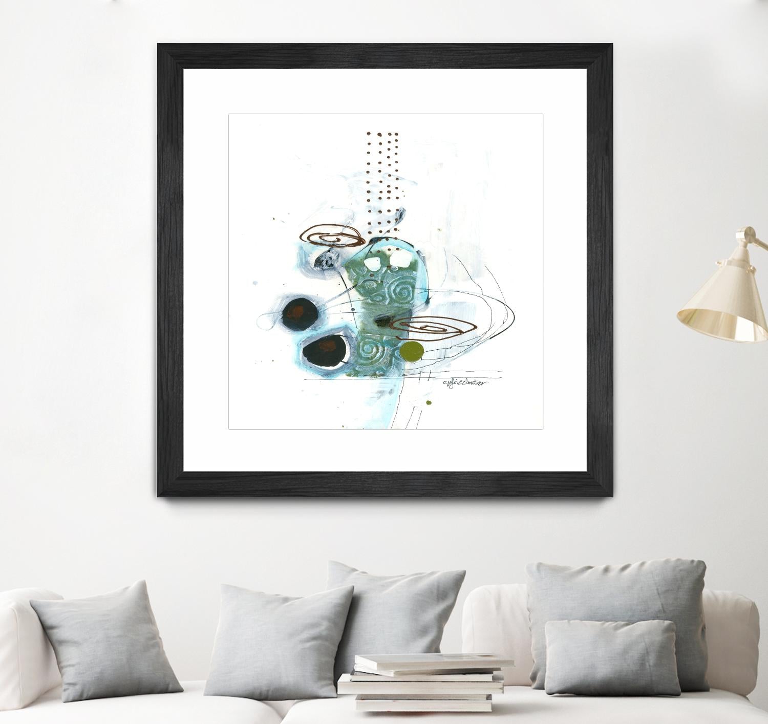 Remplir le paysage IV by Sylvie Cloutier on GIANT ART - blue abstract