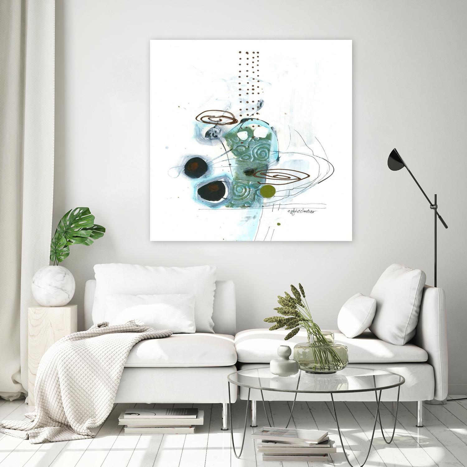 Remplir le paysage IV by Sylvie Cloutier on GIANT ART - blue abstract