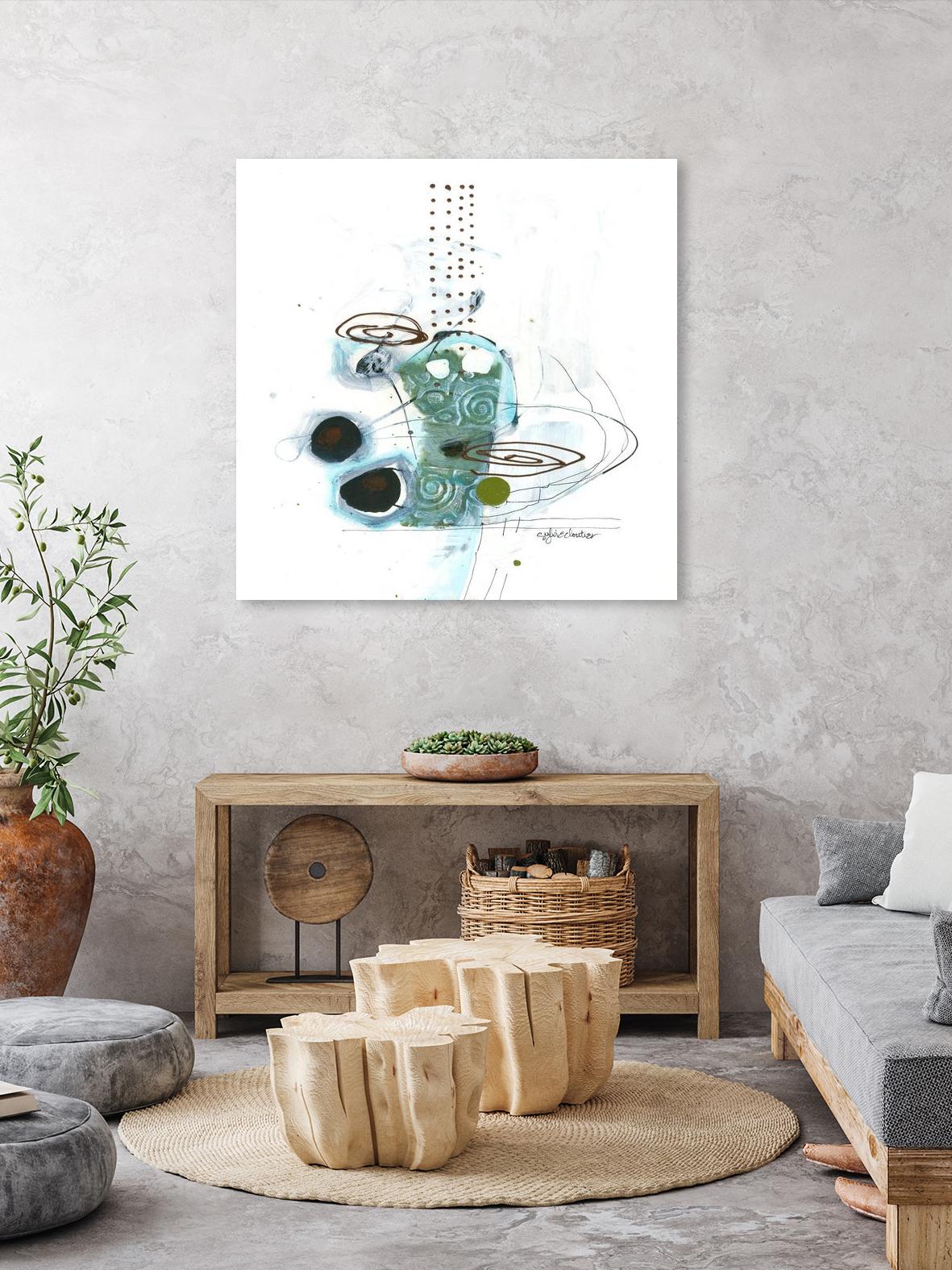 Remplir le paysage IV by Sylvie Cloutier on GIANT ART - blue abstract