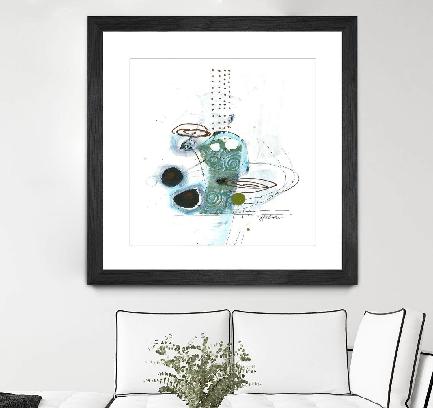 Remplir le paysage IV by Sylvie Cloutier on GIANT ART - blue abstract