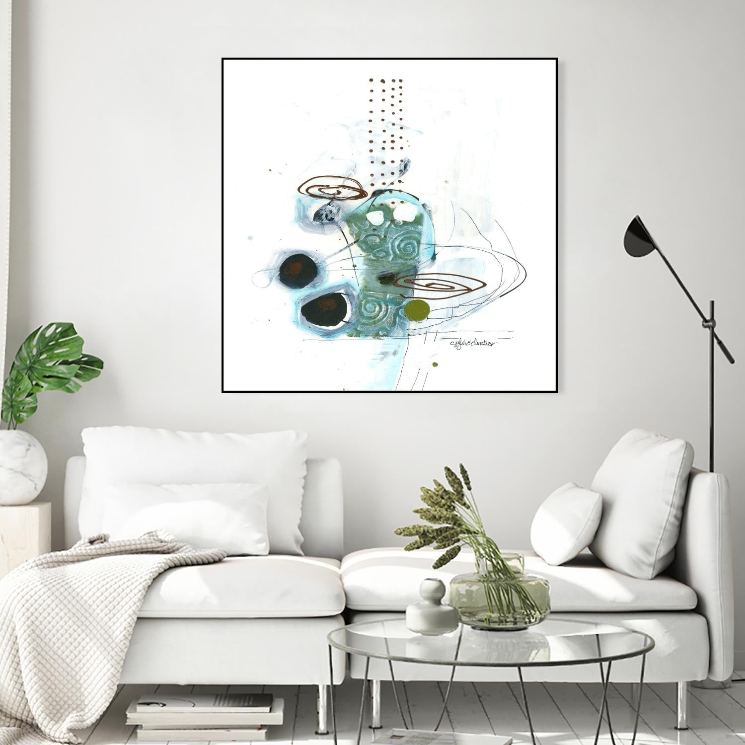 Remplir le paysage IV by Sylvie Cloutier on GIANT ART - blue abstract