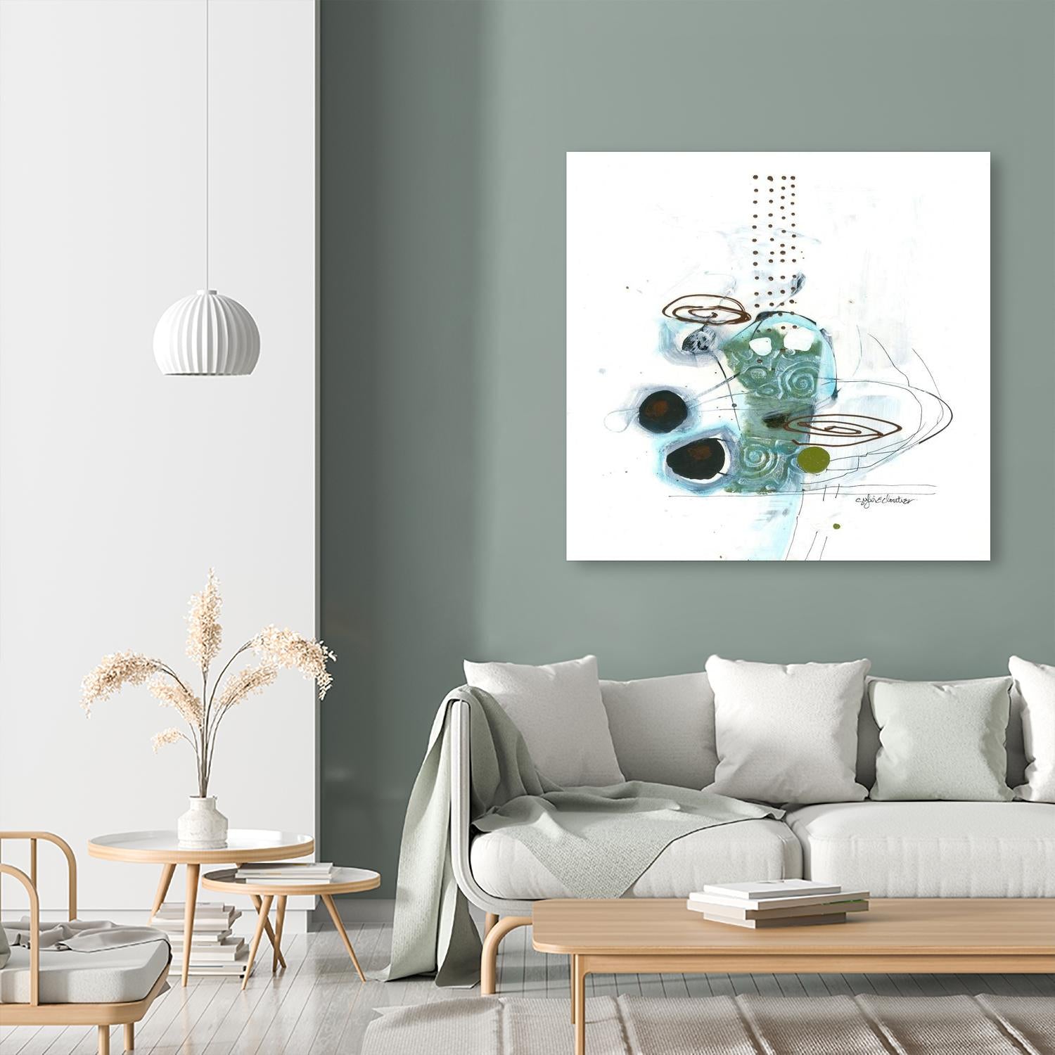 Remplir le paysage IV by Sylvie Cloutier on GIANT ART - blue abstract