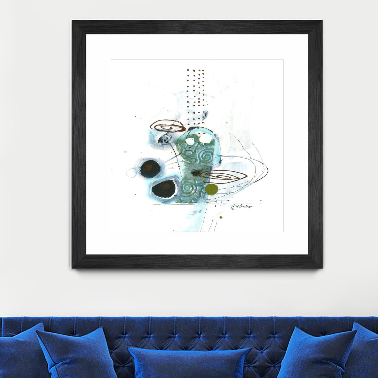 Remplir le paysage IV by Sylvie Cloutier on GIANT ART - blue abstract