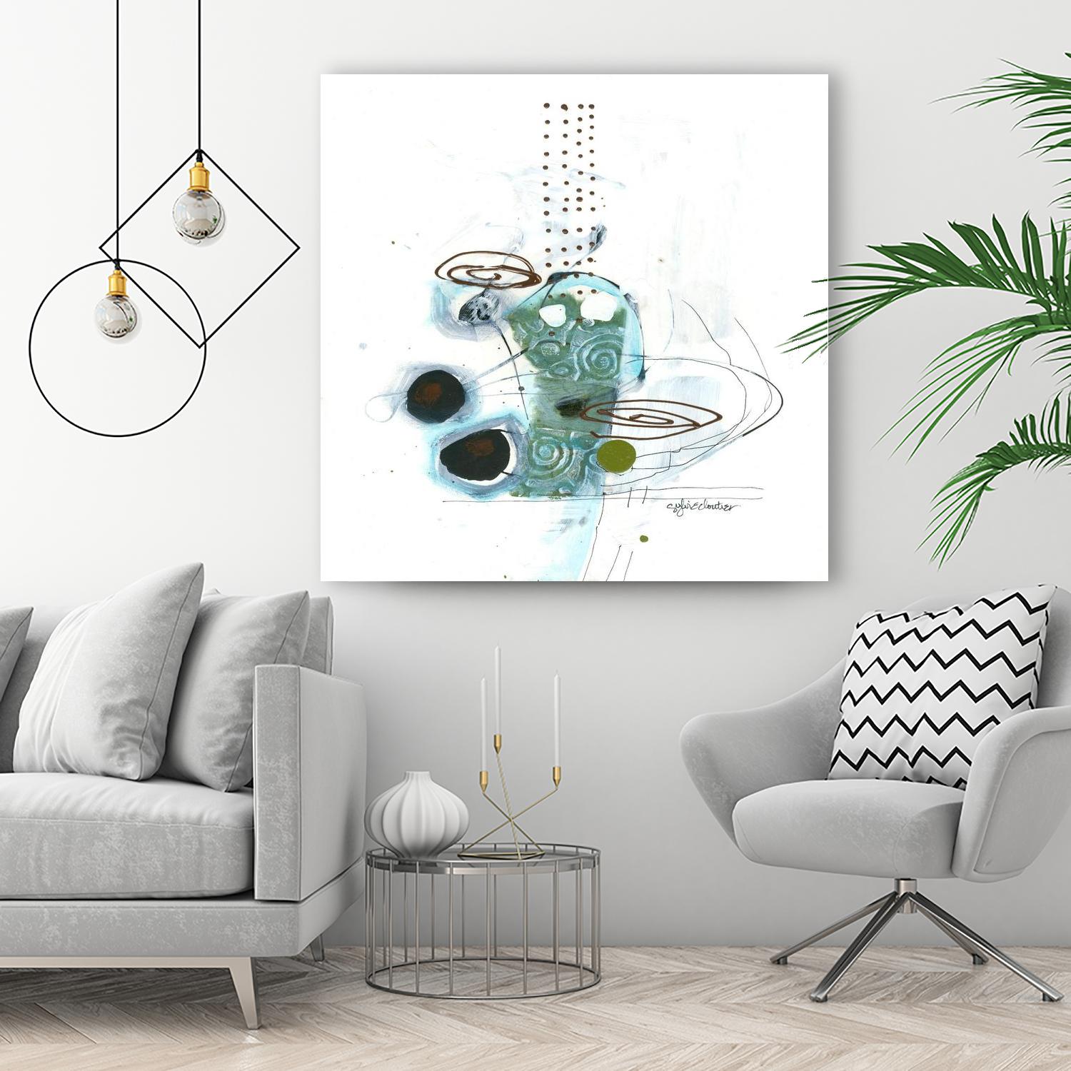 Remplir le paysage IV by Sylvie Cloutier on GIANT ART - blue abstract