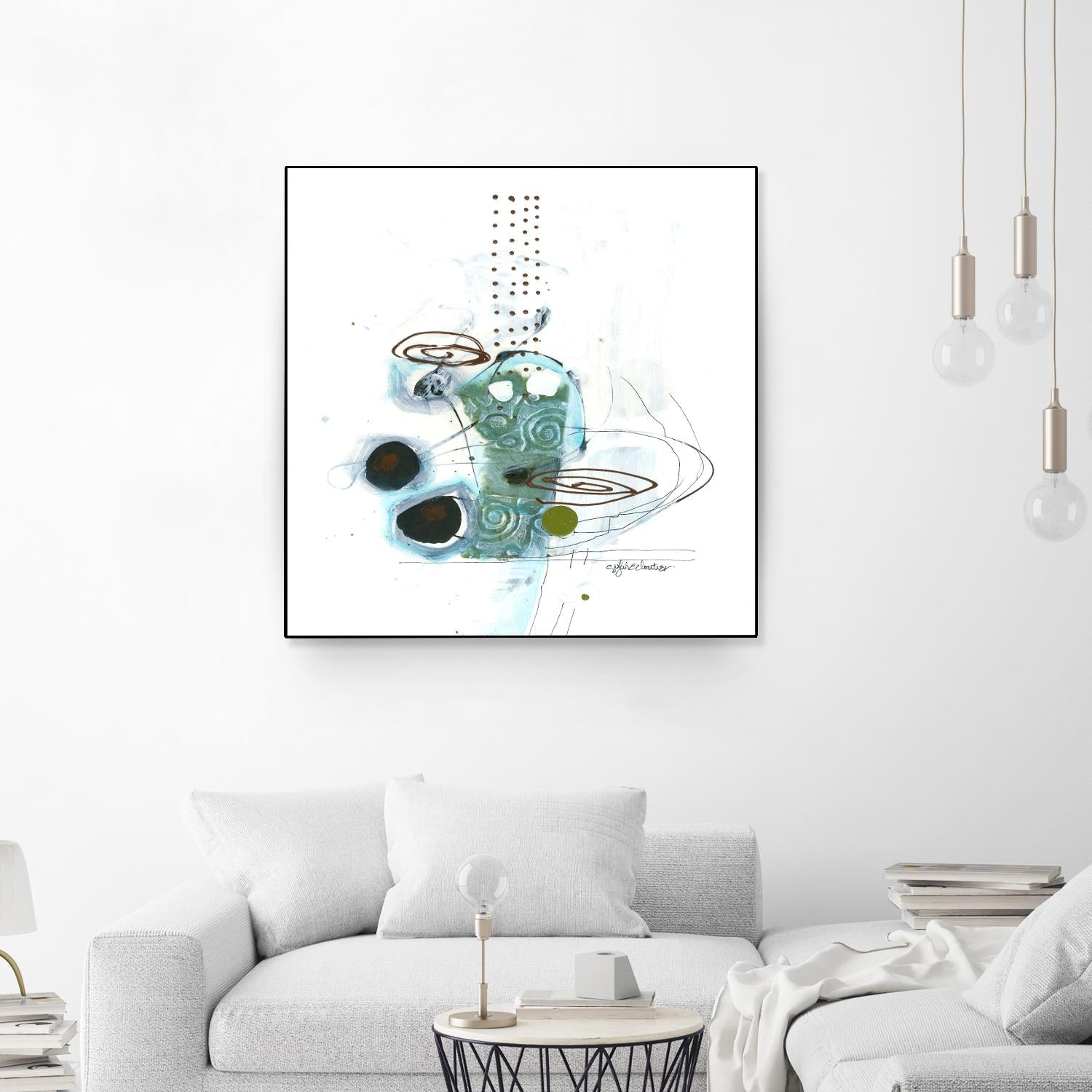 Remplir le paysage IV by Sylvie Cloutier on GIANT ART - blue abstract