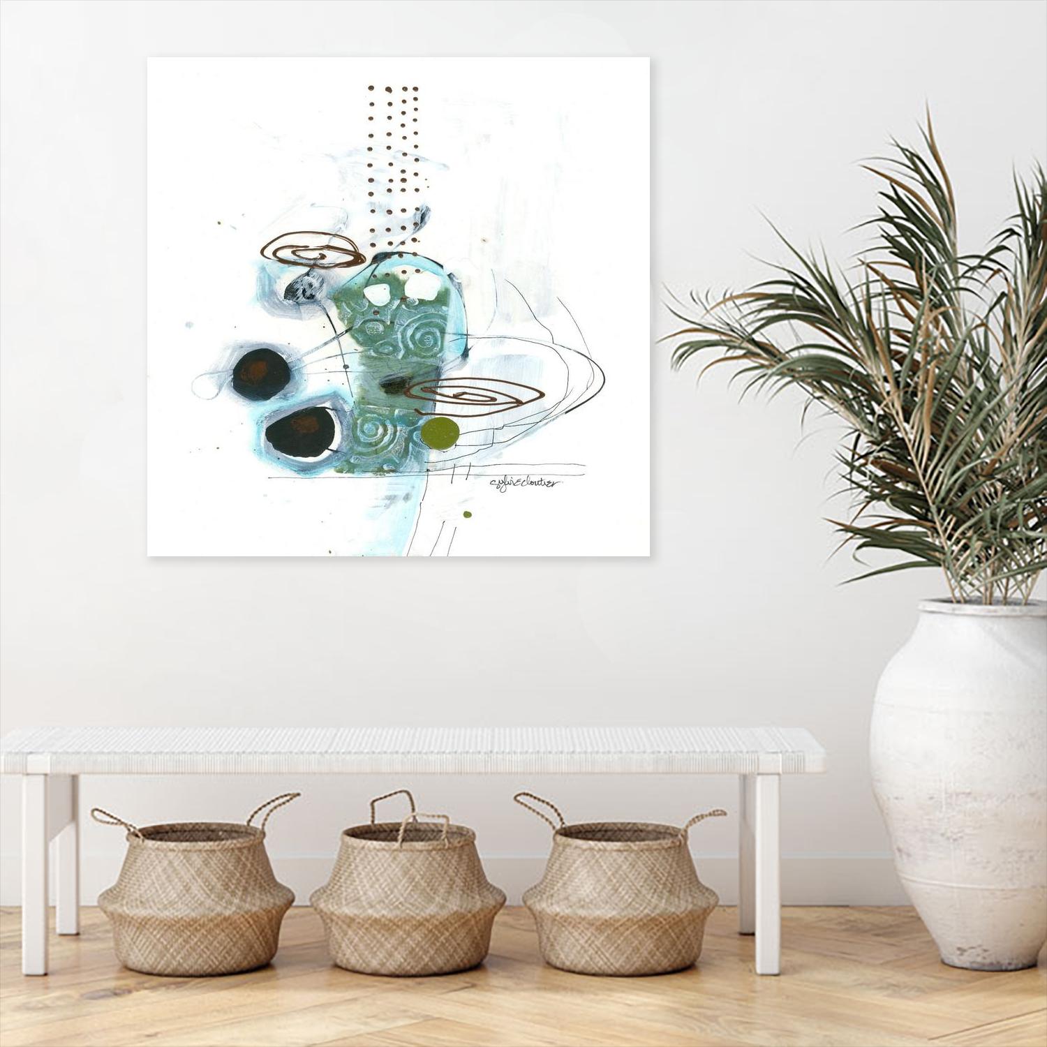 Remplir le paysage IV by Sylvie Cloutier on GIANT ART - blue abstract