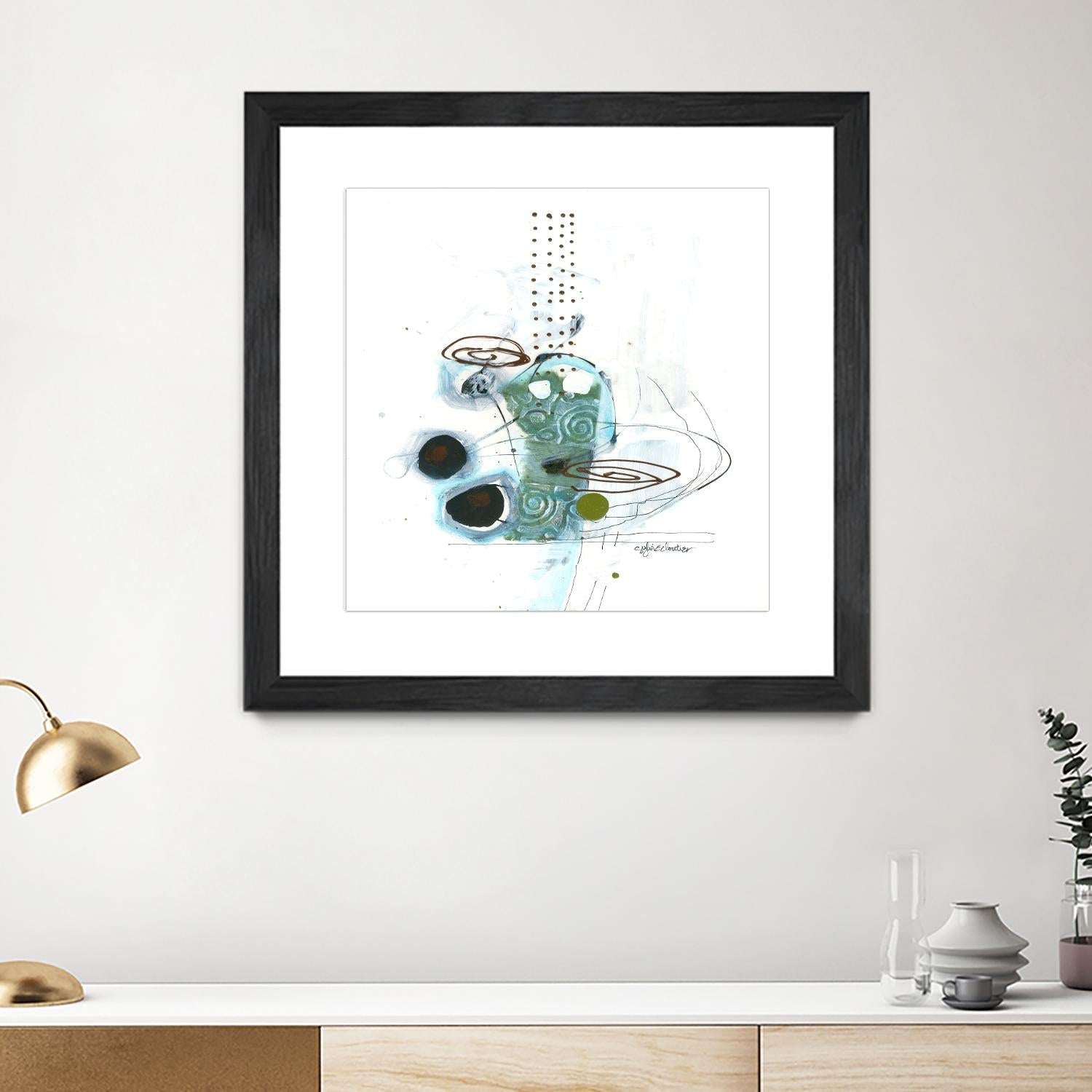 Remplir le paysage IV by Sylvie Cloutier on GIANT ART - blue abstract