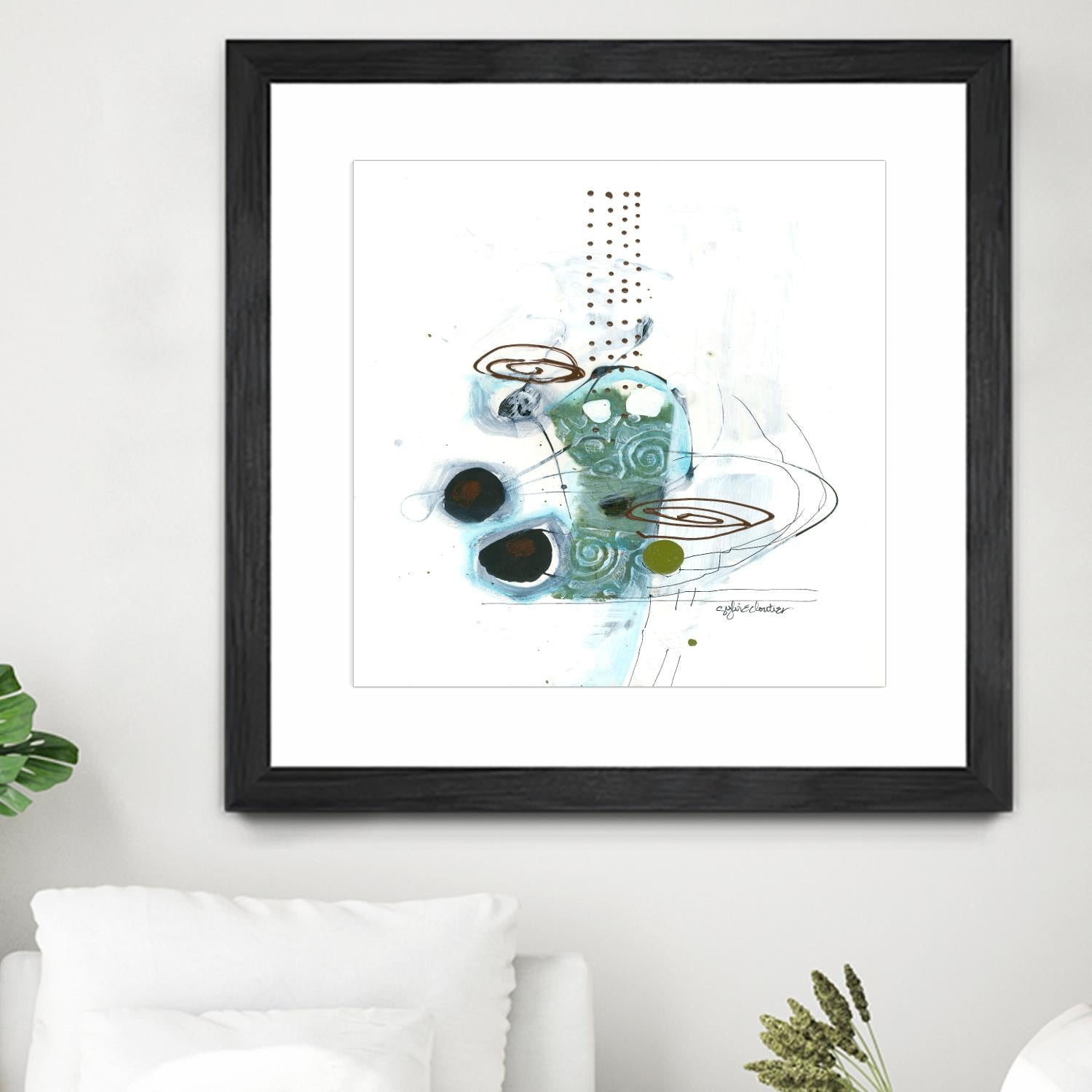 Remplir le paysage IV by Sylvie Cloutier on GIANT ART - blue abstract