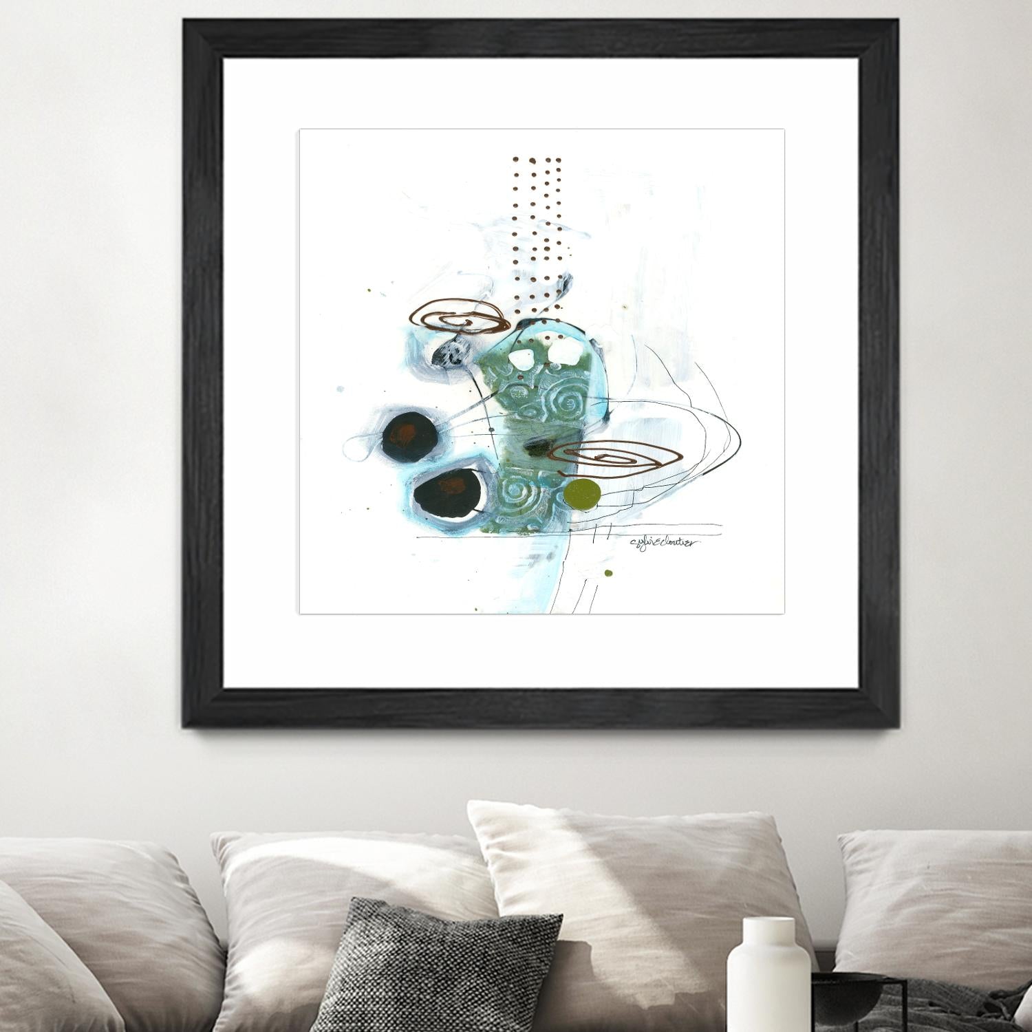 Remplir le paysage IV by Sylvie Cloutier on GIANT ART - blue abstract