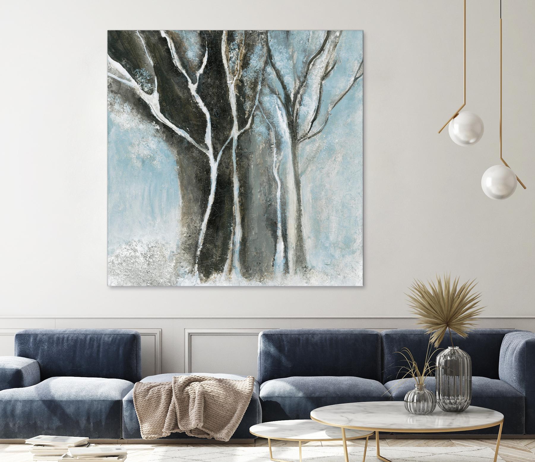 Glacial blue I by Kathleen Cloutier on GIANT ART - blue abstract forêt