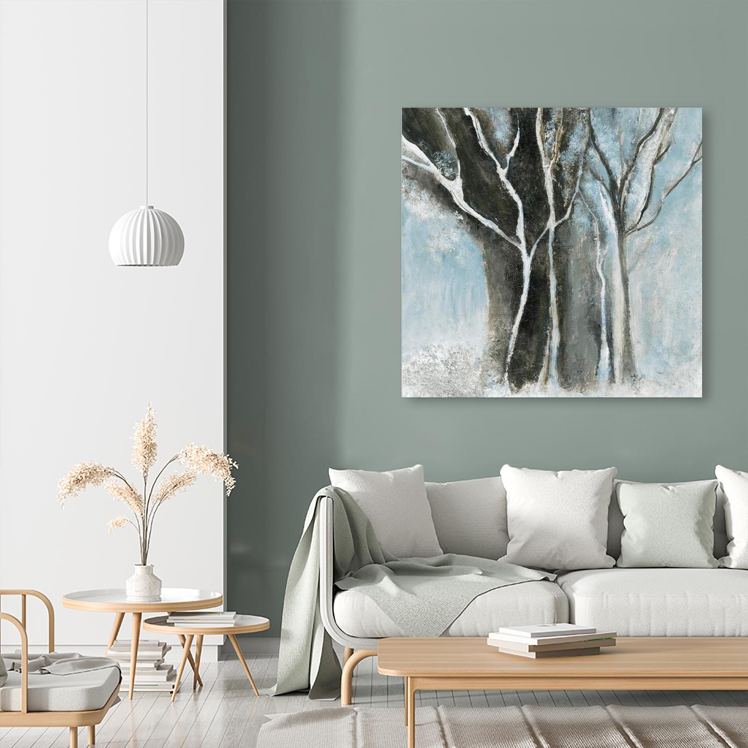 Glacial blue I by Kathleen Cloutier on GIANT ART - blue abstract forêt