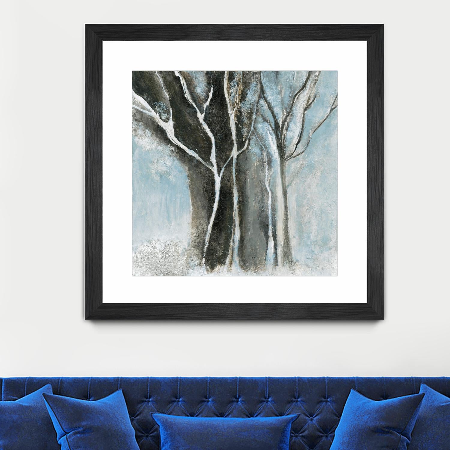 Glacial blue I by Kathleen Cloutier on GIANT ART - blue abstract forêt