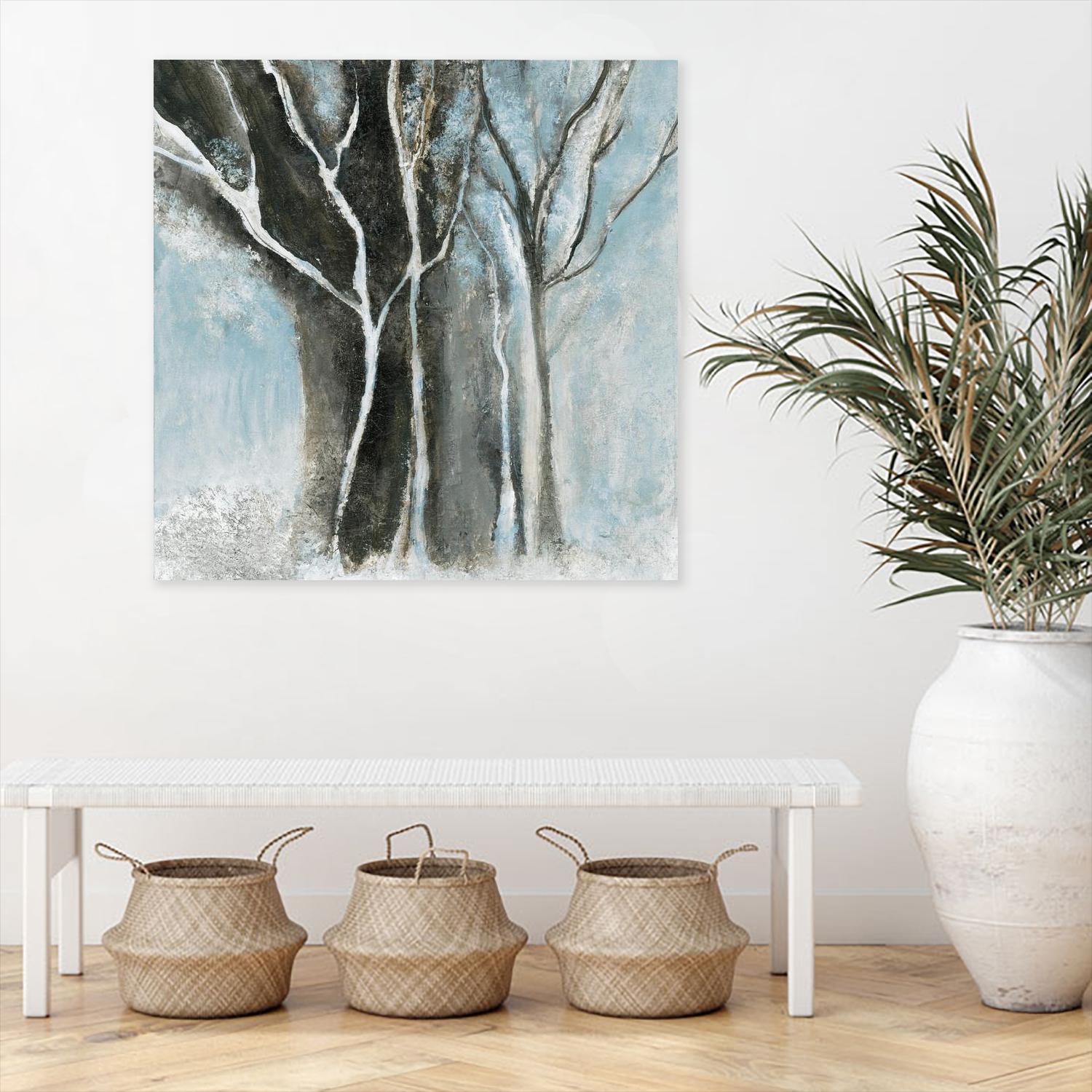 Glacial blue I by Kathleen Cloutier on GIANT ART - blue abstract forêt