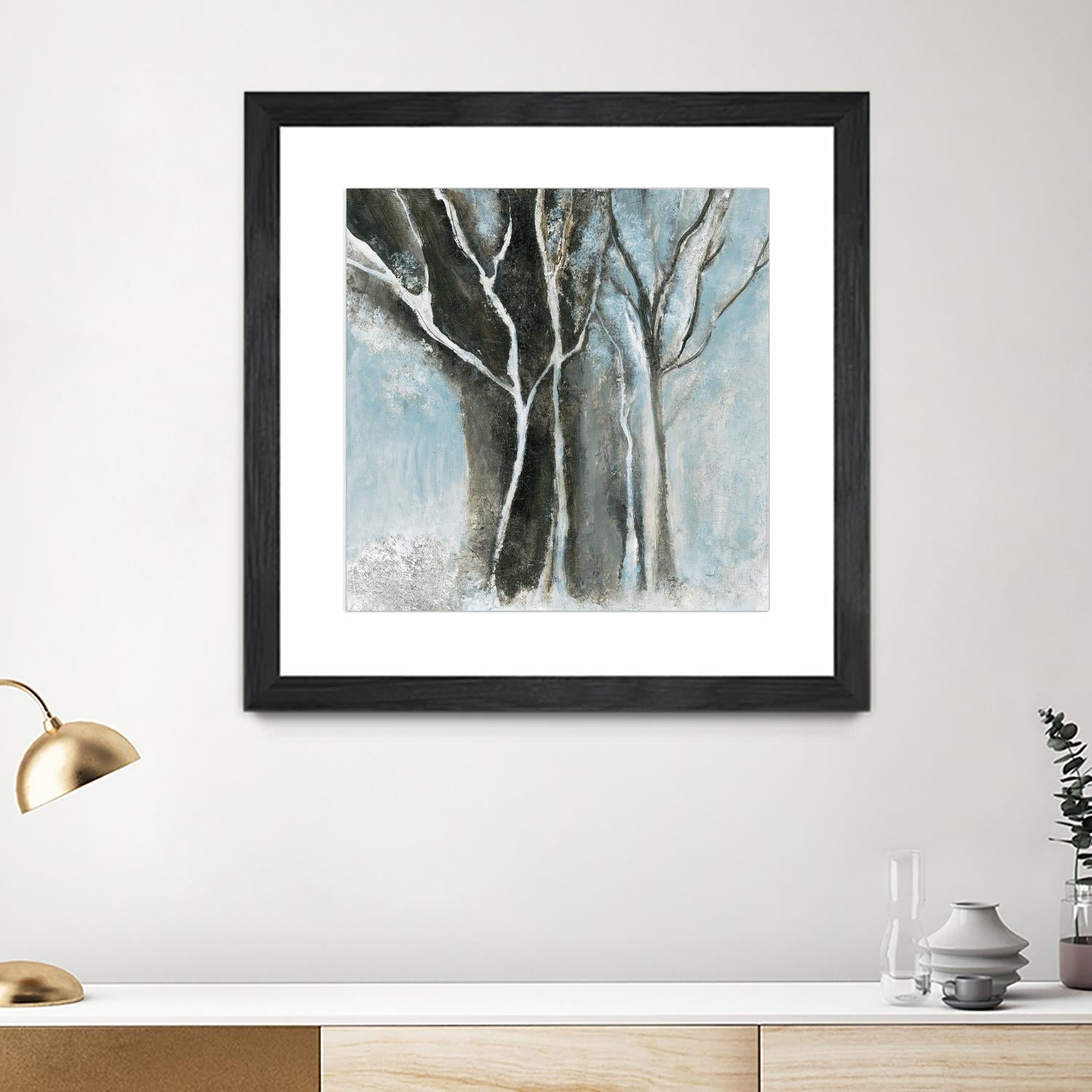 Glacial blue I by Kathleen Cloutier on GIANT ART - blue abstract forêt