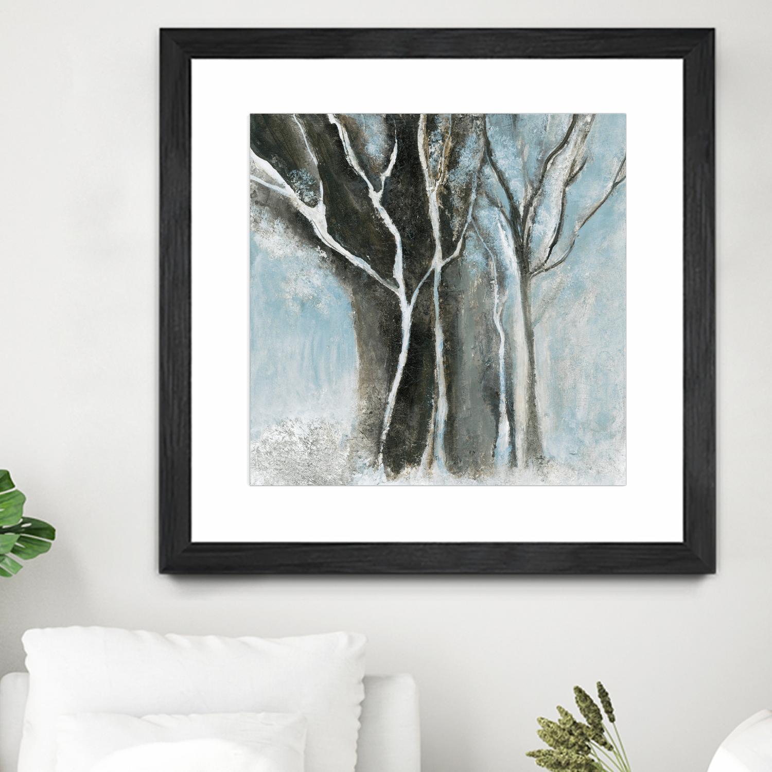 Glacial blue I by Kathleen Cloutier on GIANT ART - blue abstract forêt